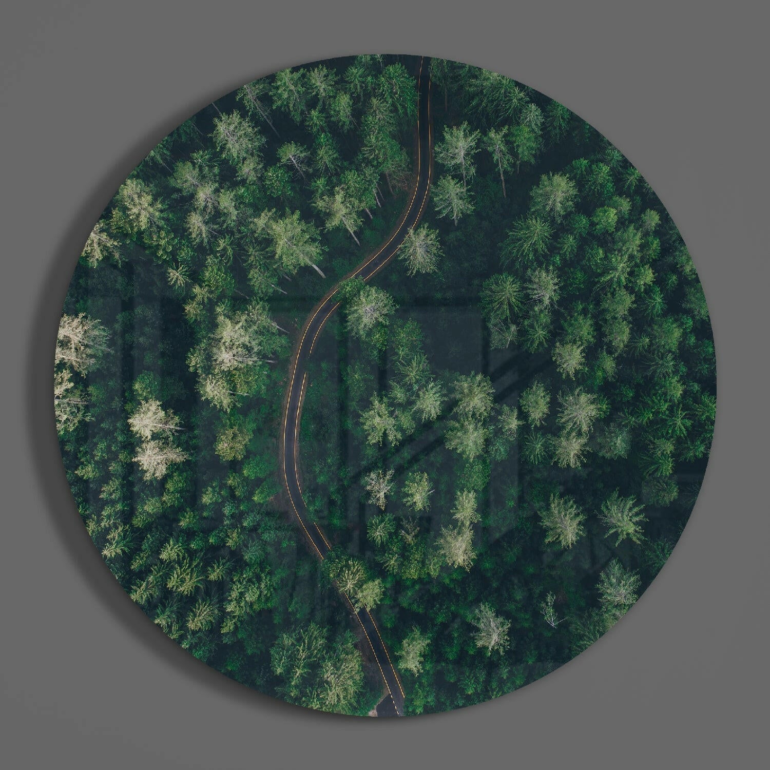 Green Forest Glass Wall Art - Image 3