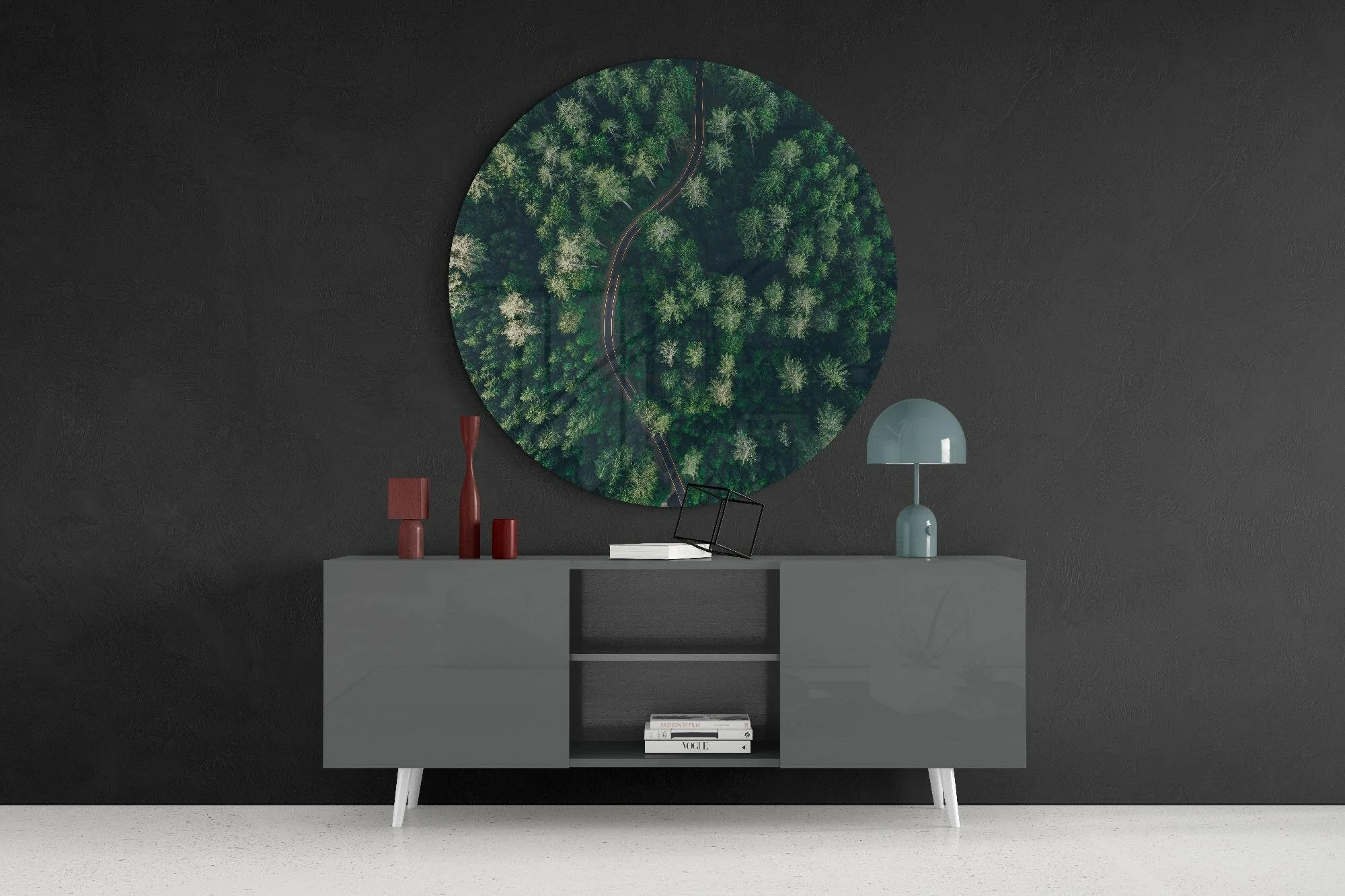 Green Forest Glass Wall Art - Image 4