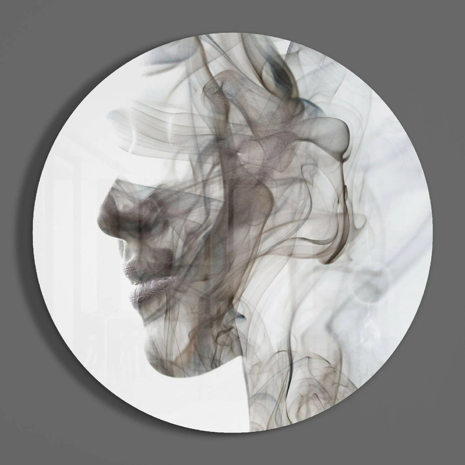 Smoke Face Glass Wall Art - Image 3