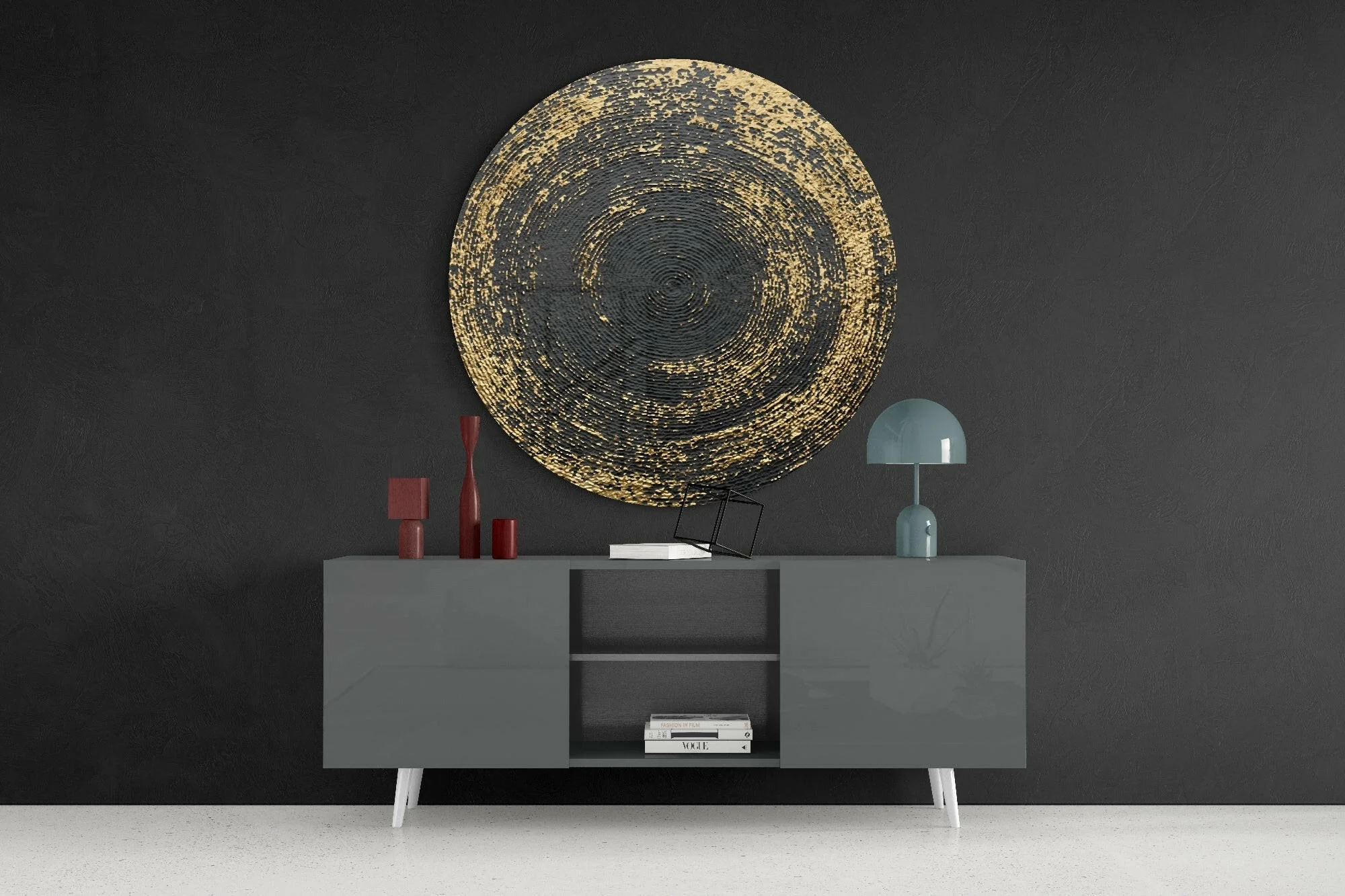 Abstract Loop Glass Wall Art - Image 4