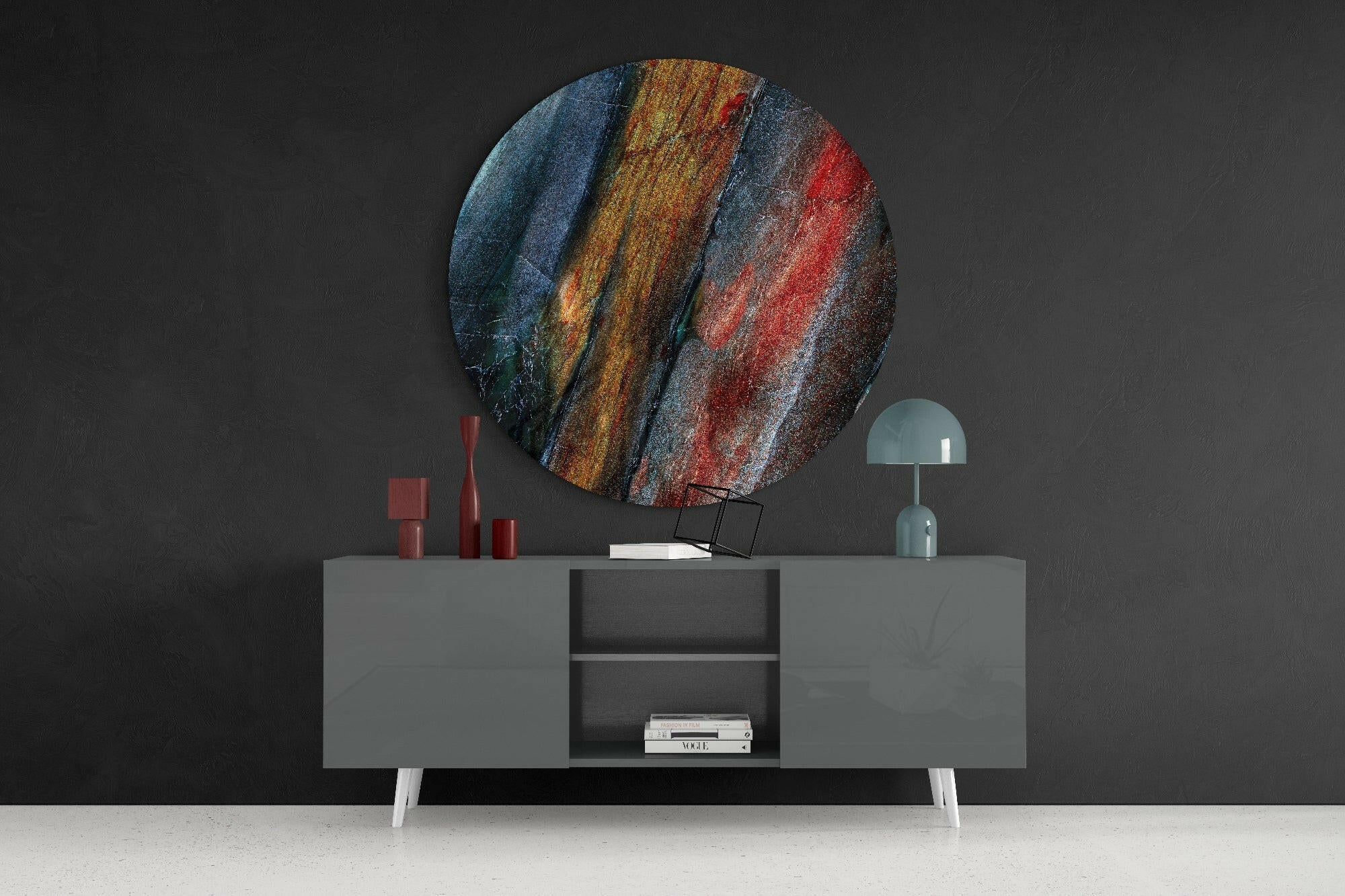 Abstract Glass Wall Art - Image 4