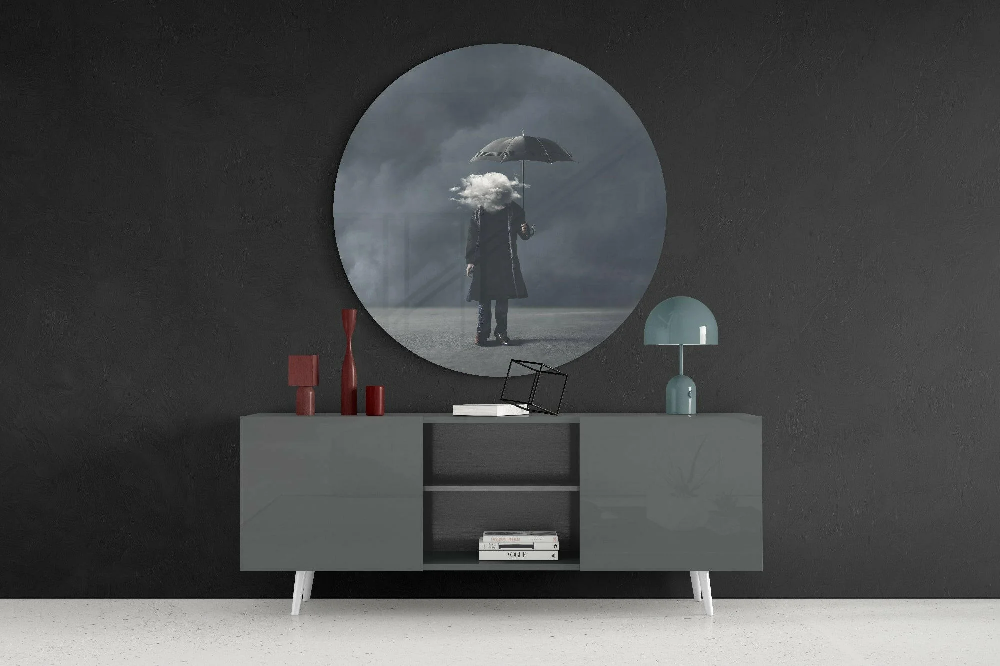 Storm in Thoughts Glass Wall Art - Image 4