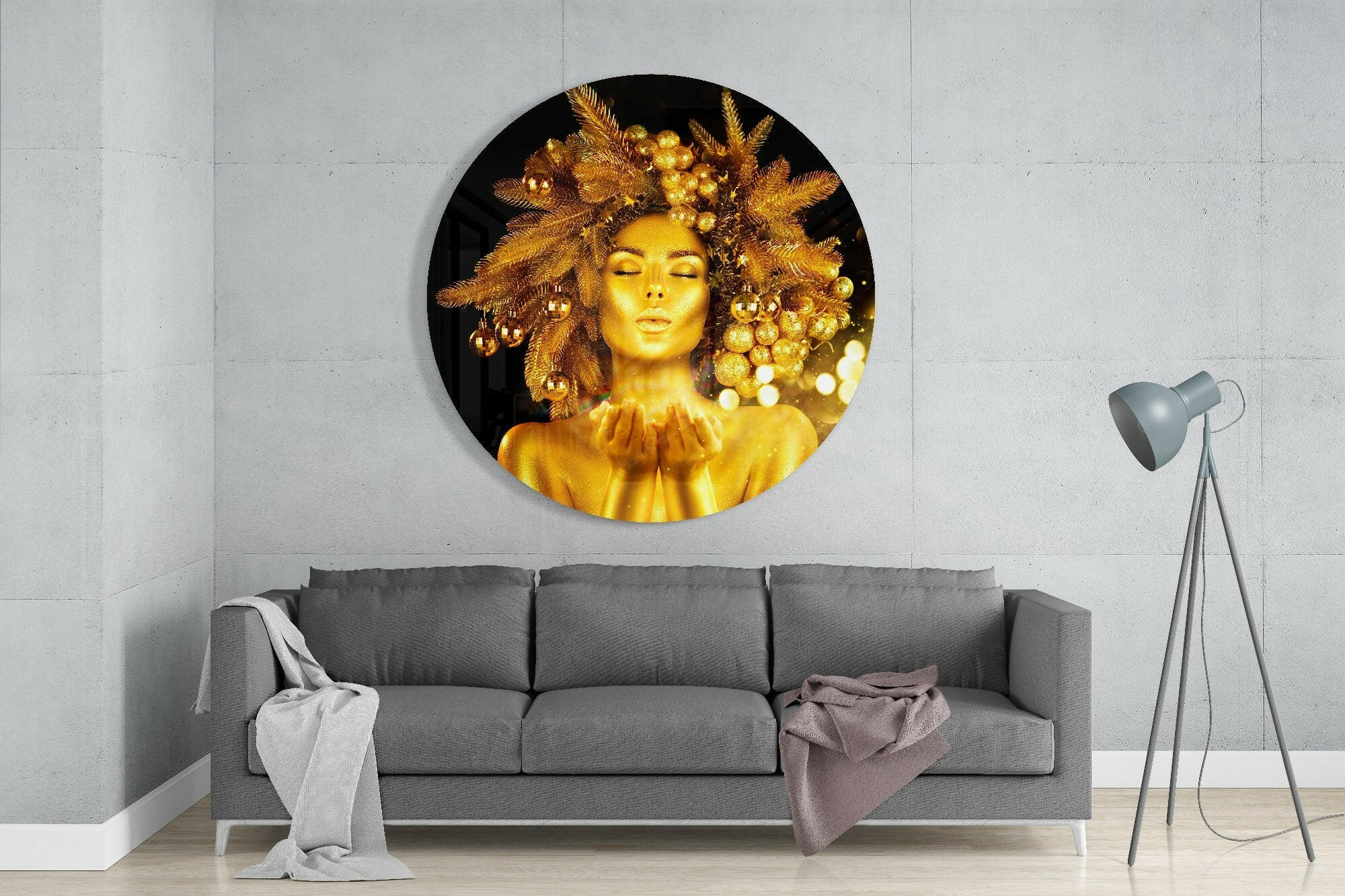 Gold Woman Glass Wall Art - Image 2
