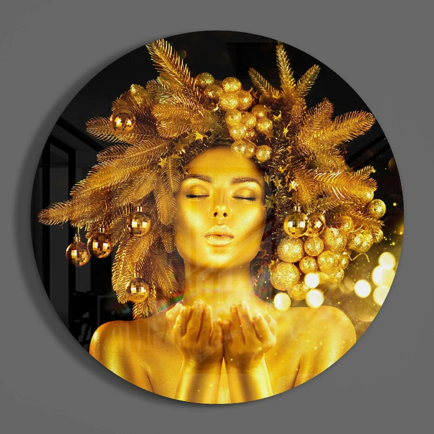 Gold Woman Glass Wall Art - Image 3