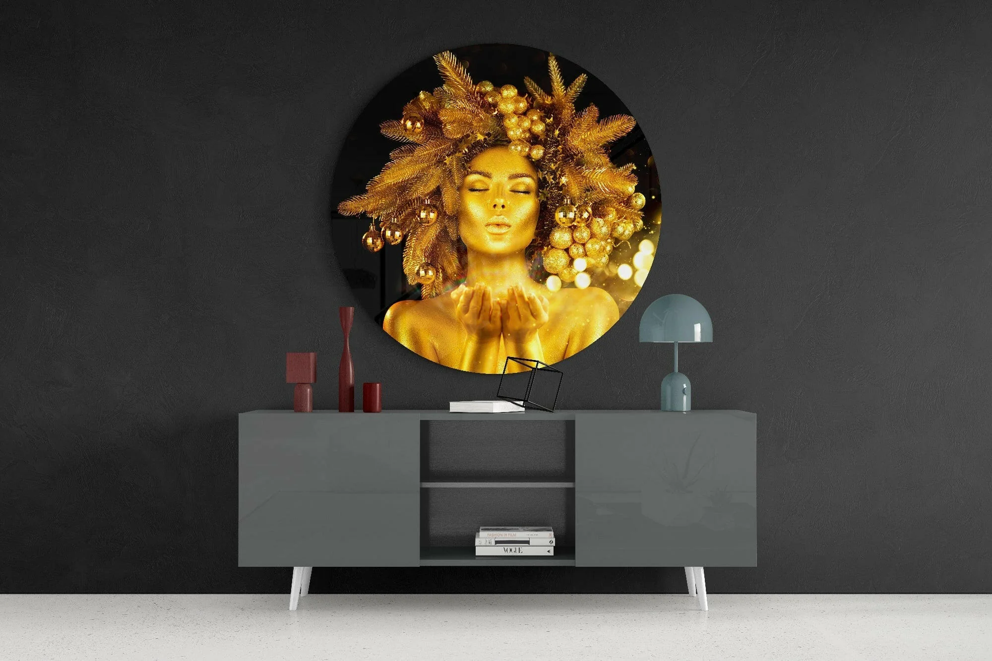 Gold Woman Glass Wall Art - Image 4