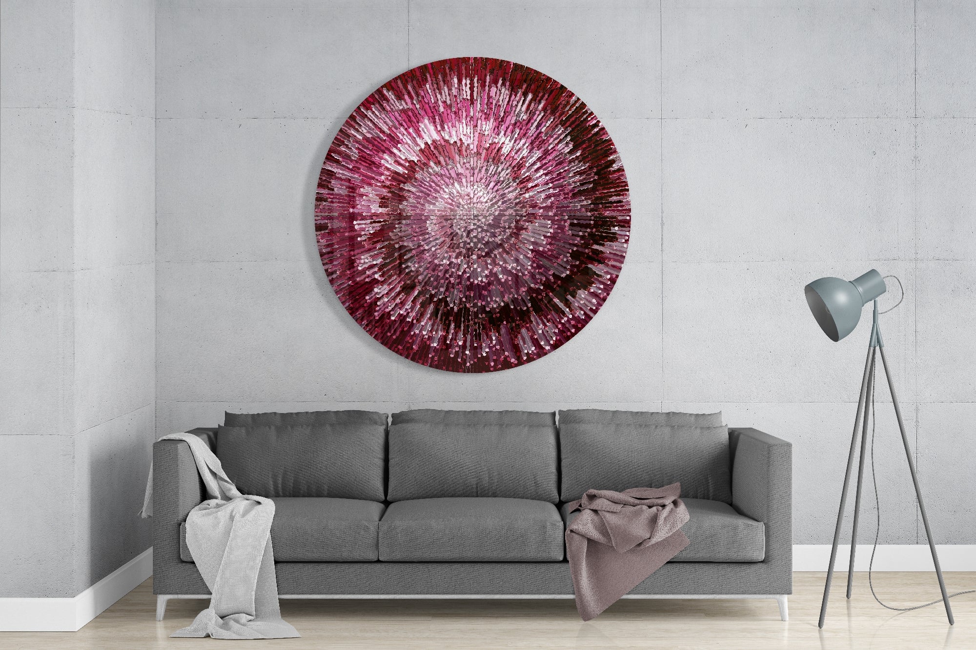 Ruby Helix Glass Wall Art - Image 3
