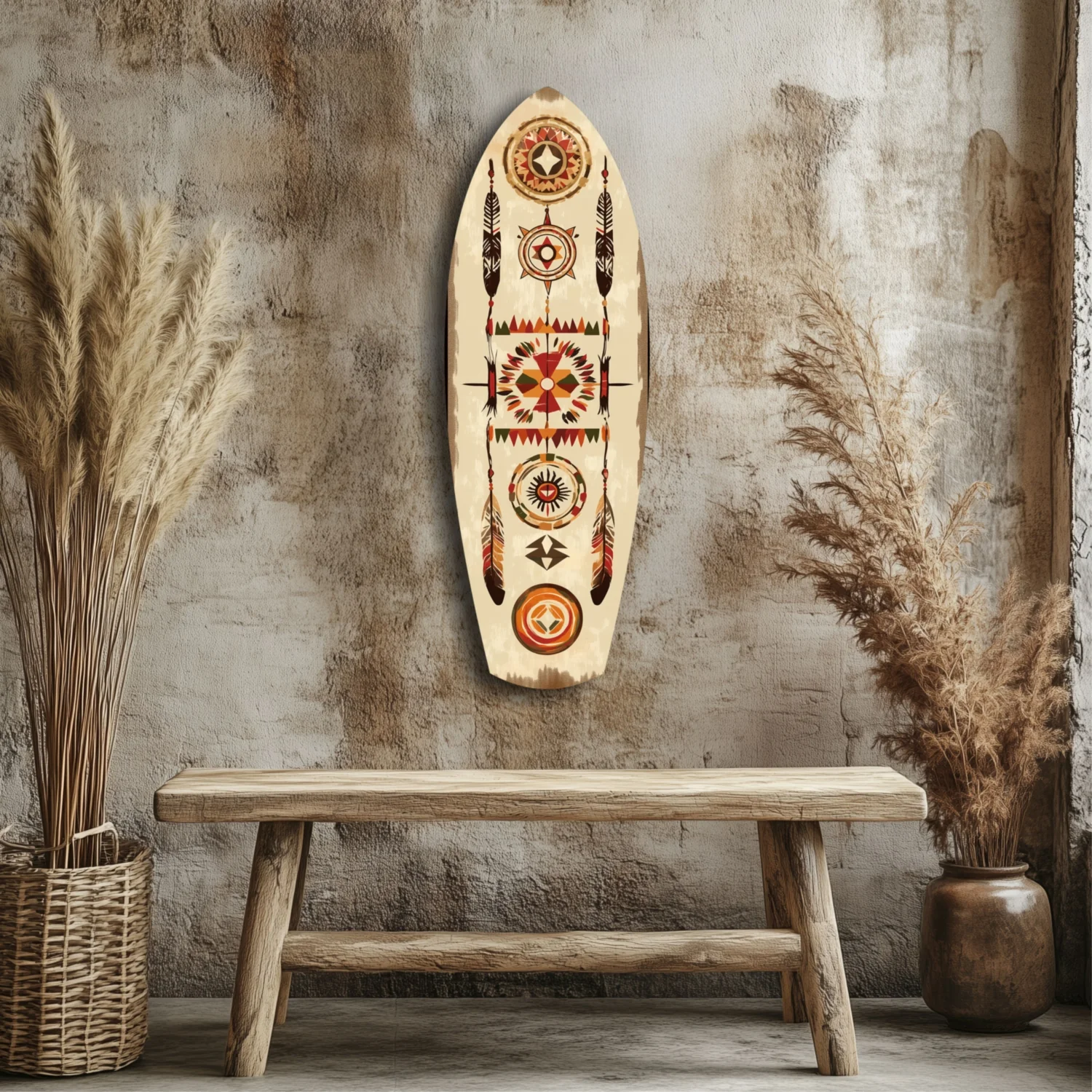 Aztech Patterns Glass Wall Art - Image 3