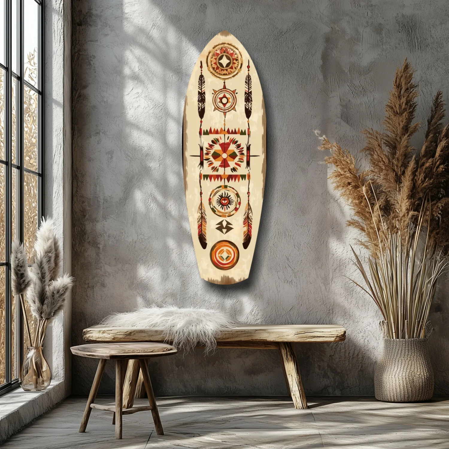 Aztech Patterns Glass Wall Art - Image 7