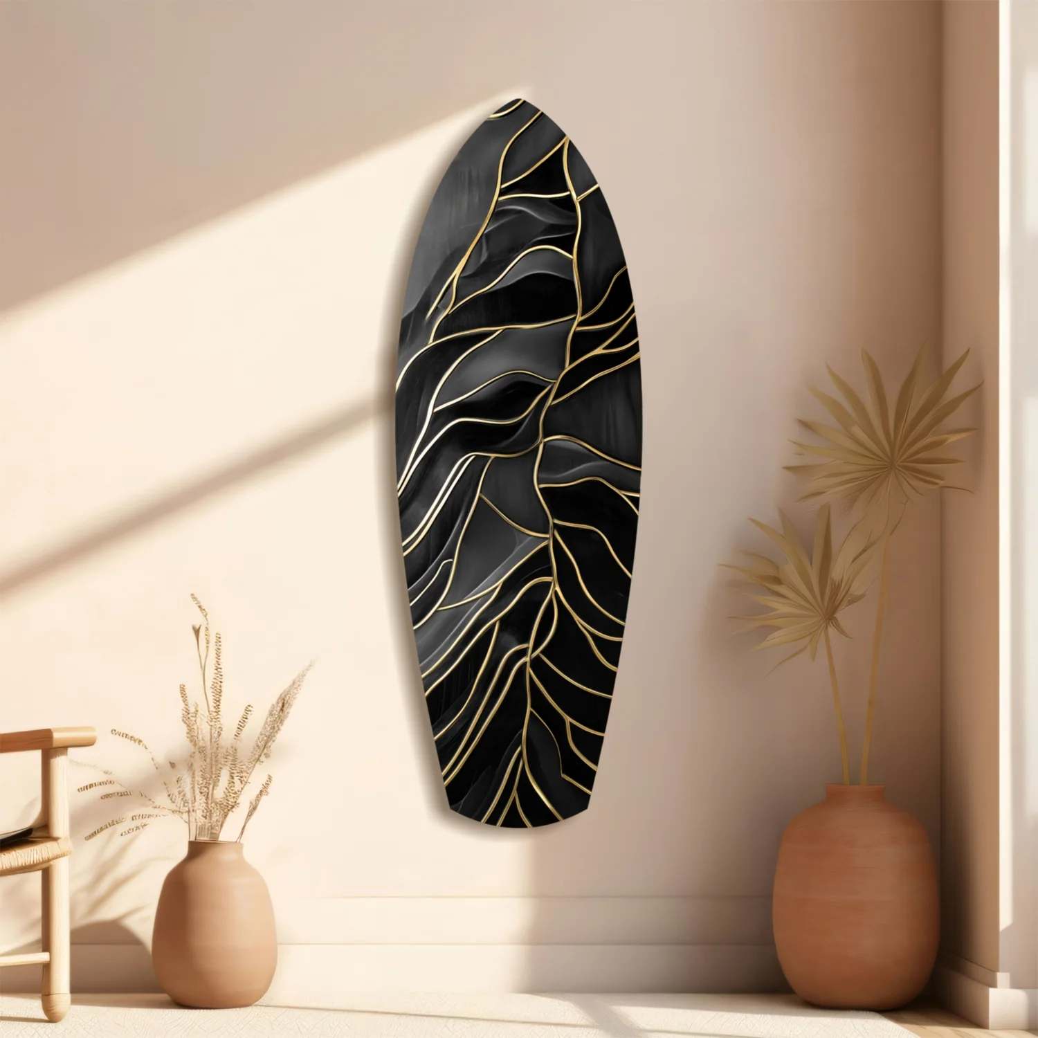 Golden Waves Glass Wall Art - Image 10