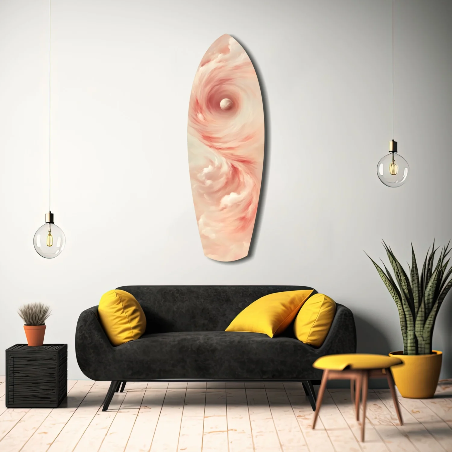 Pinky Swirl Glass Wall Art - Image 11