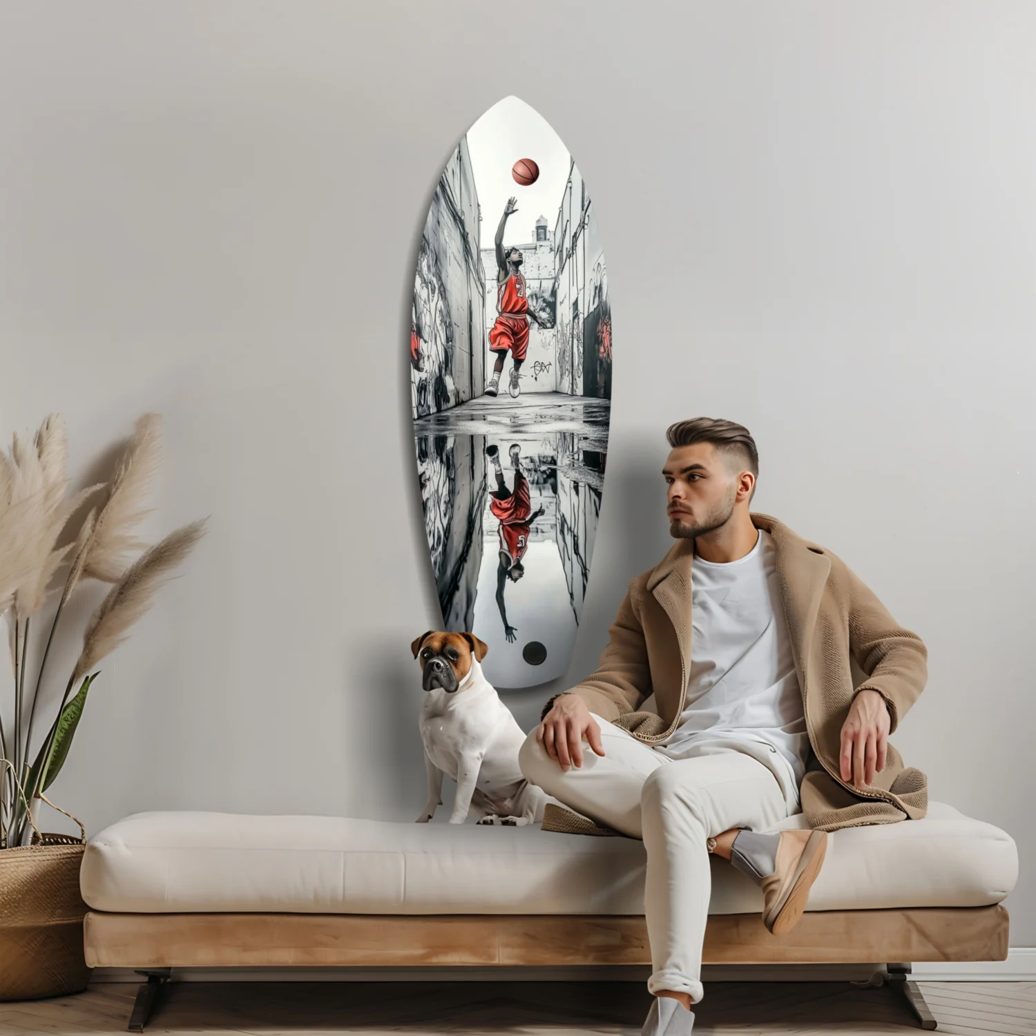 Street Basketball Glass Wall Art - Image 8