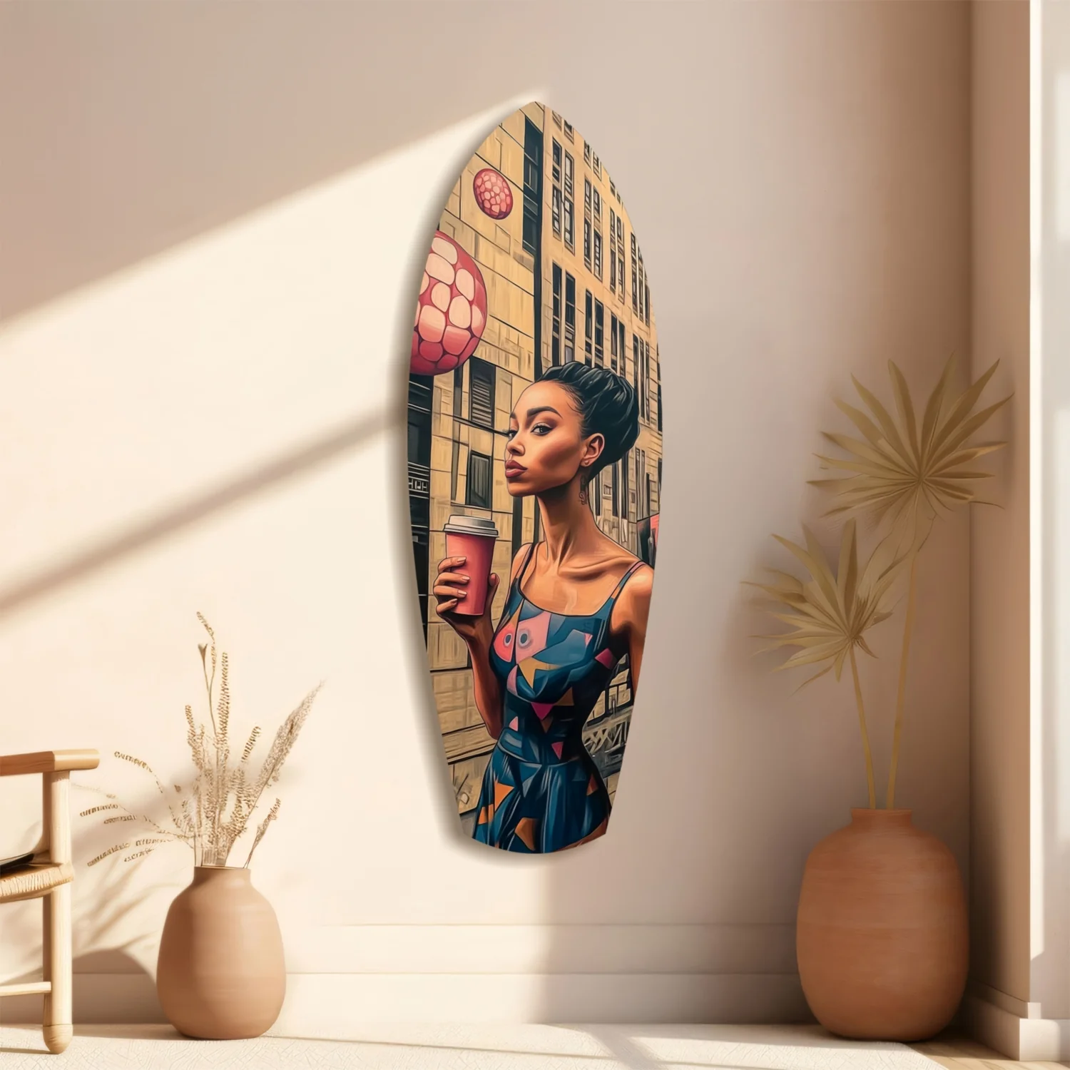 Modern City Life Glass Wall Art - Image 10