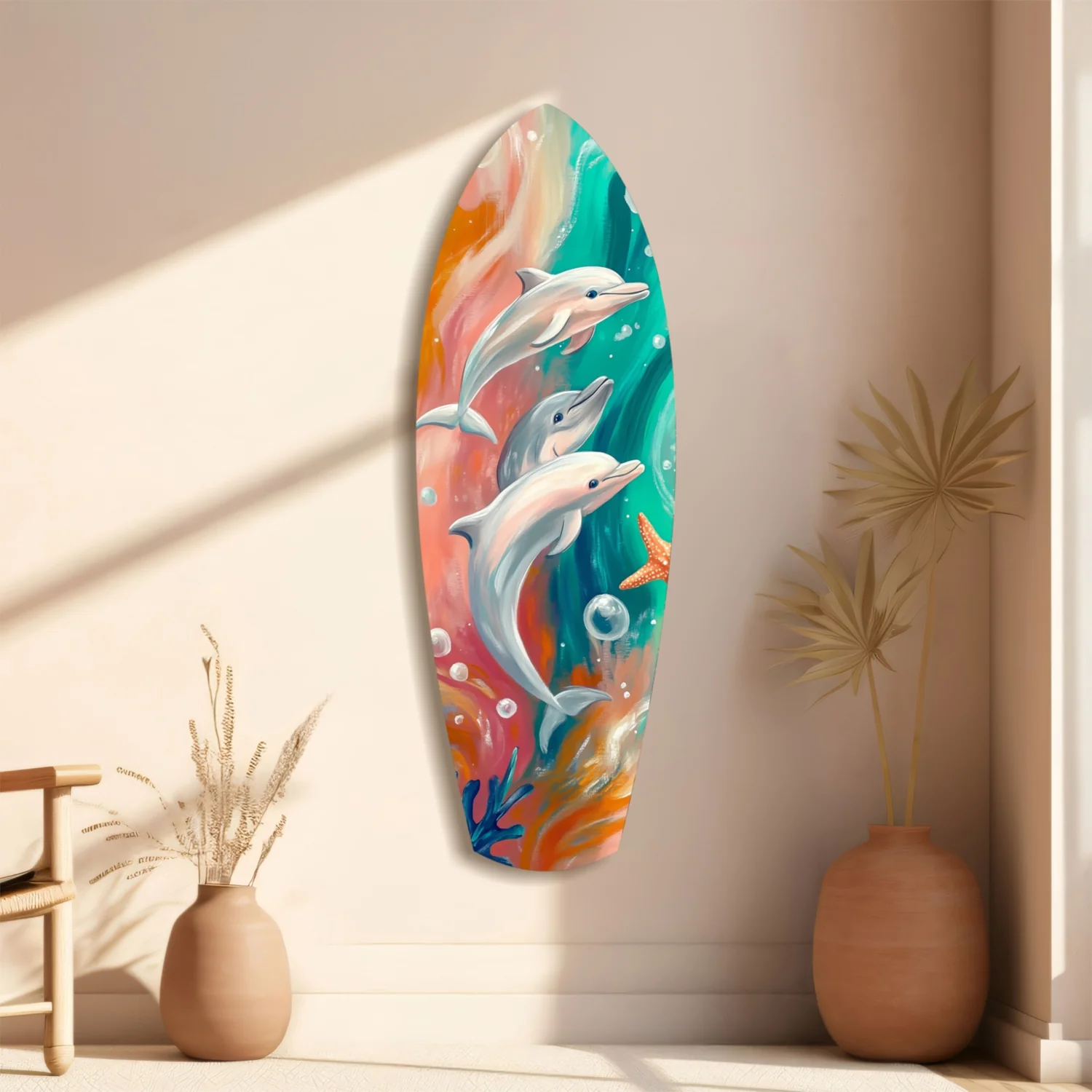 Dolphin Family Glass Wall Art - Image 10