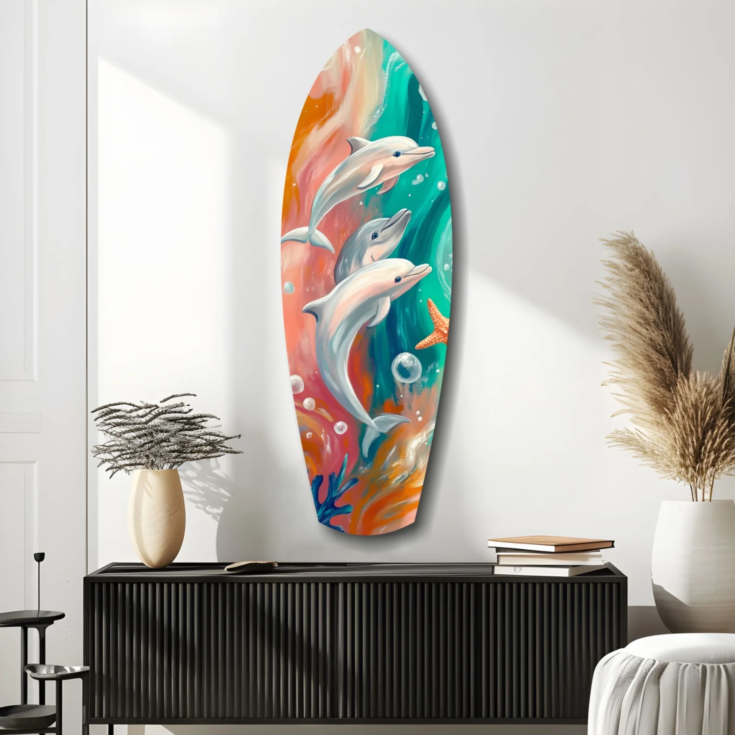 Dolphin Family Glass Wall Art - Image 9