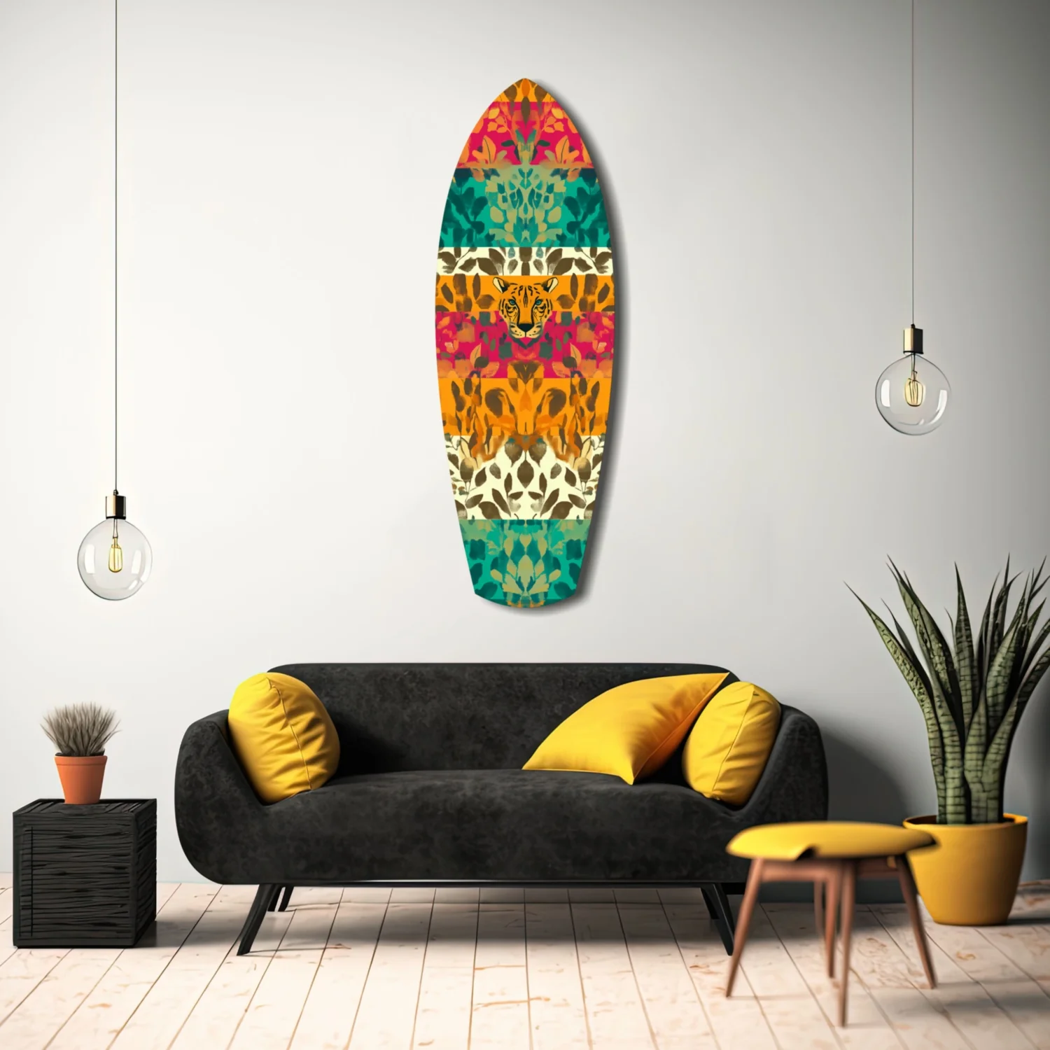 Camouflaged Tiger Glass Wall Art - Image 11