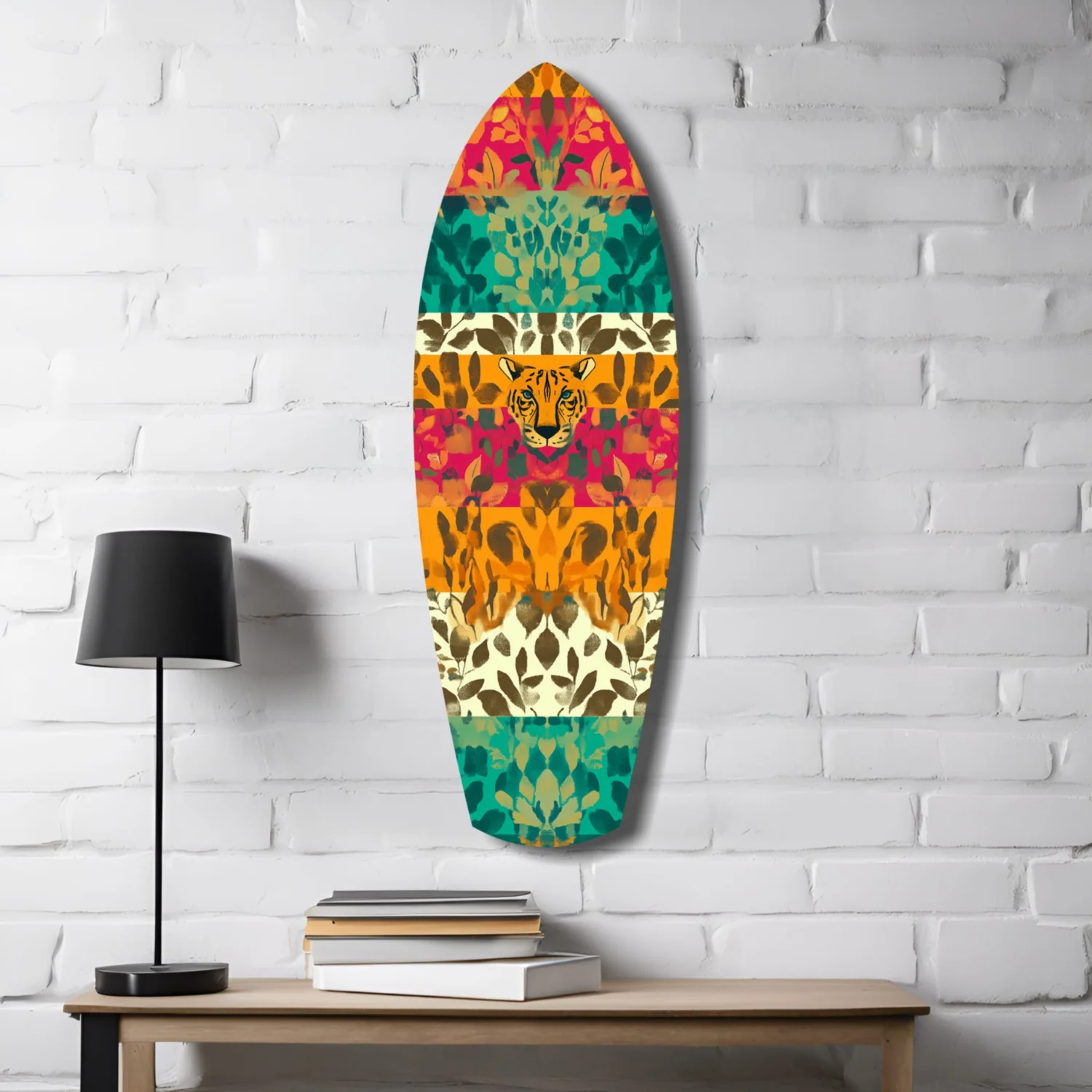 Camouflaged Tiger Glass Wall Art - Image 4