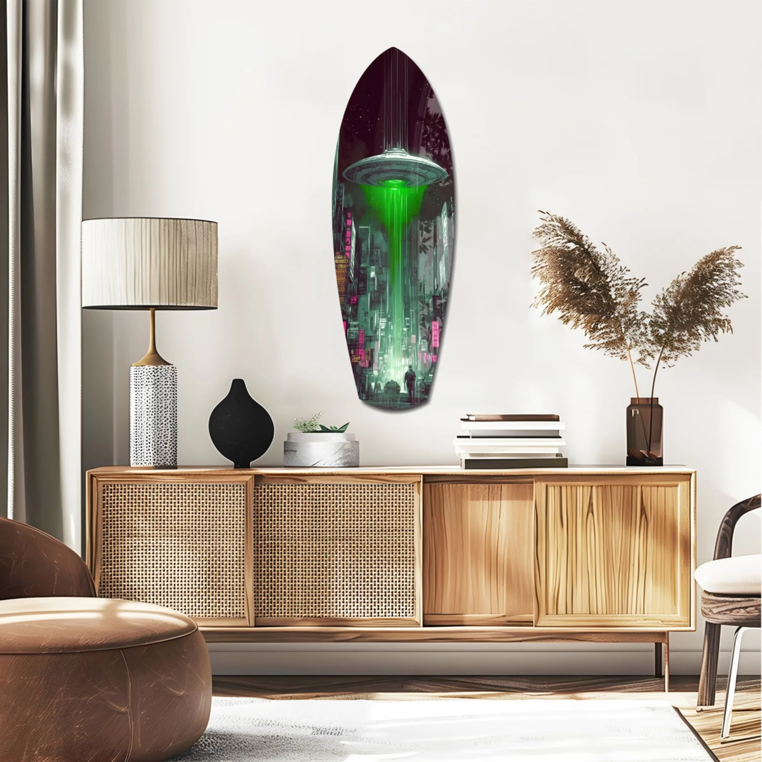 Alien Invade Glass Wall Art - Image 2
