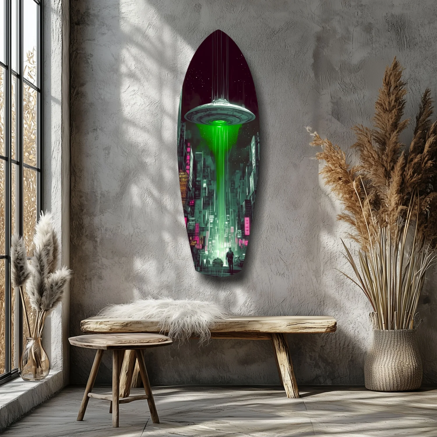 Alien Invade Glass Wall Art - Image 7