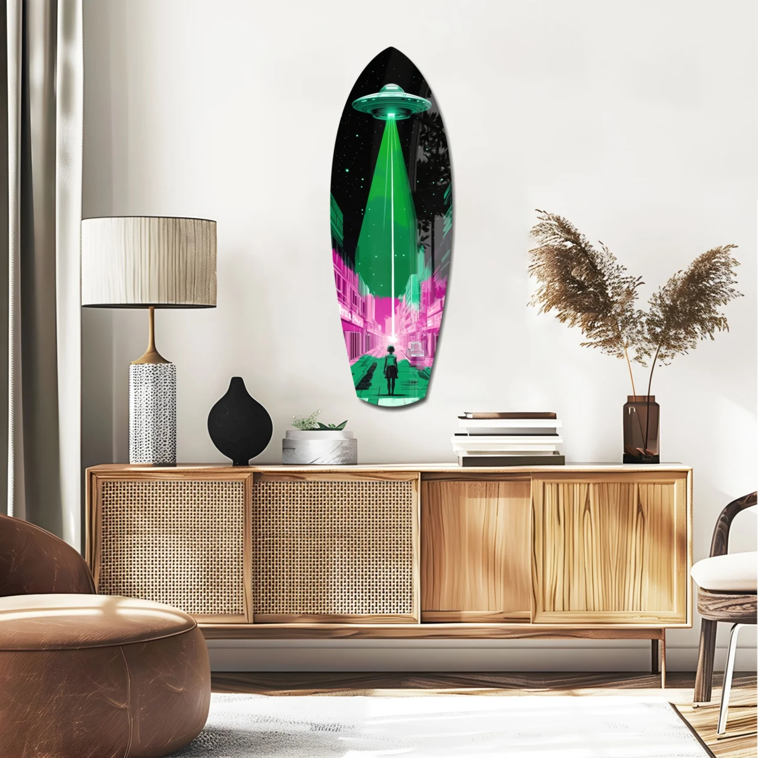 Alien Invade Glass Wall Art - Image 2
