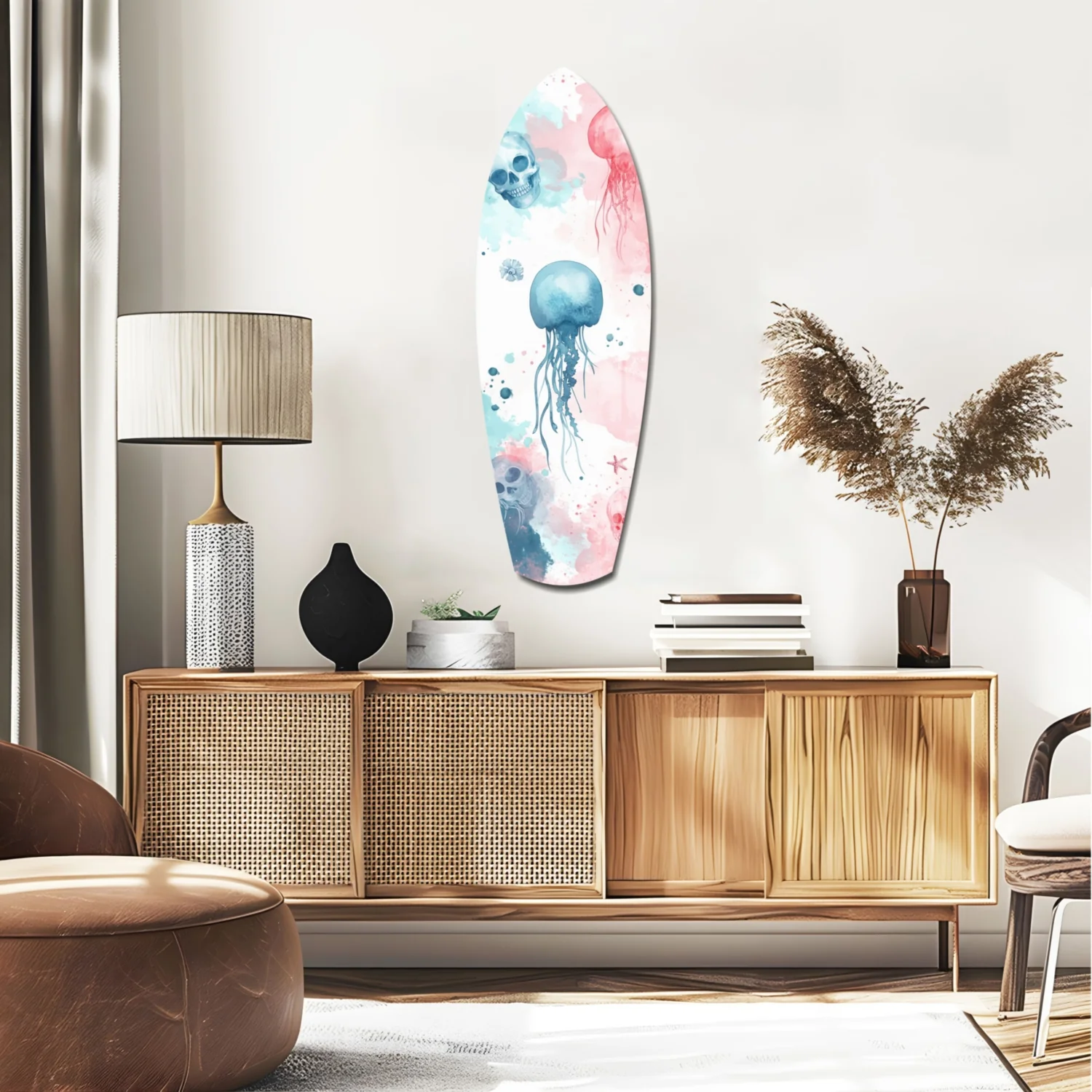 JellyFish Glass Wall Art - Image 2