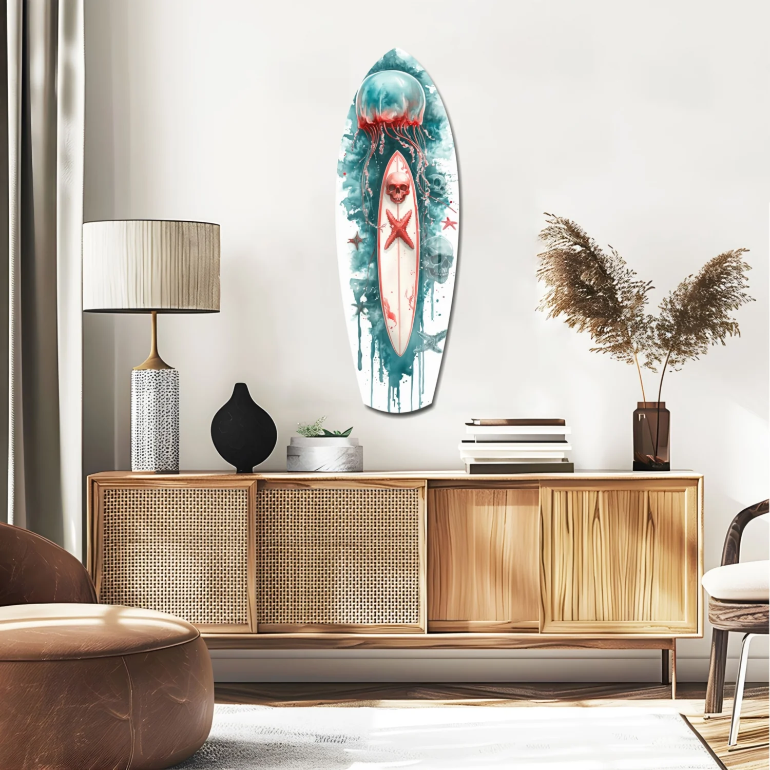 JellyFish Glass Wall Art - Image 2