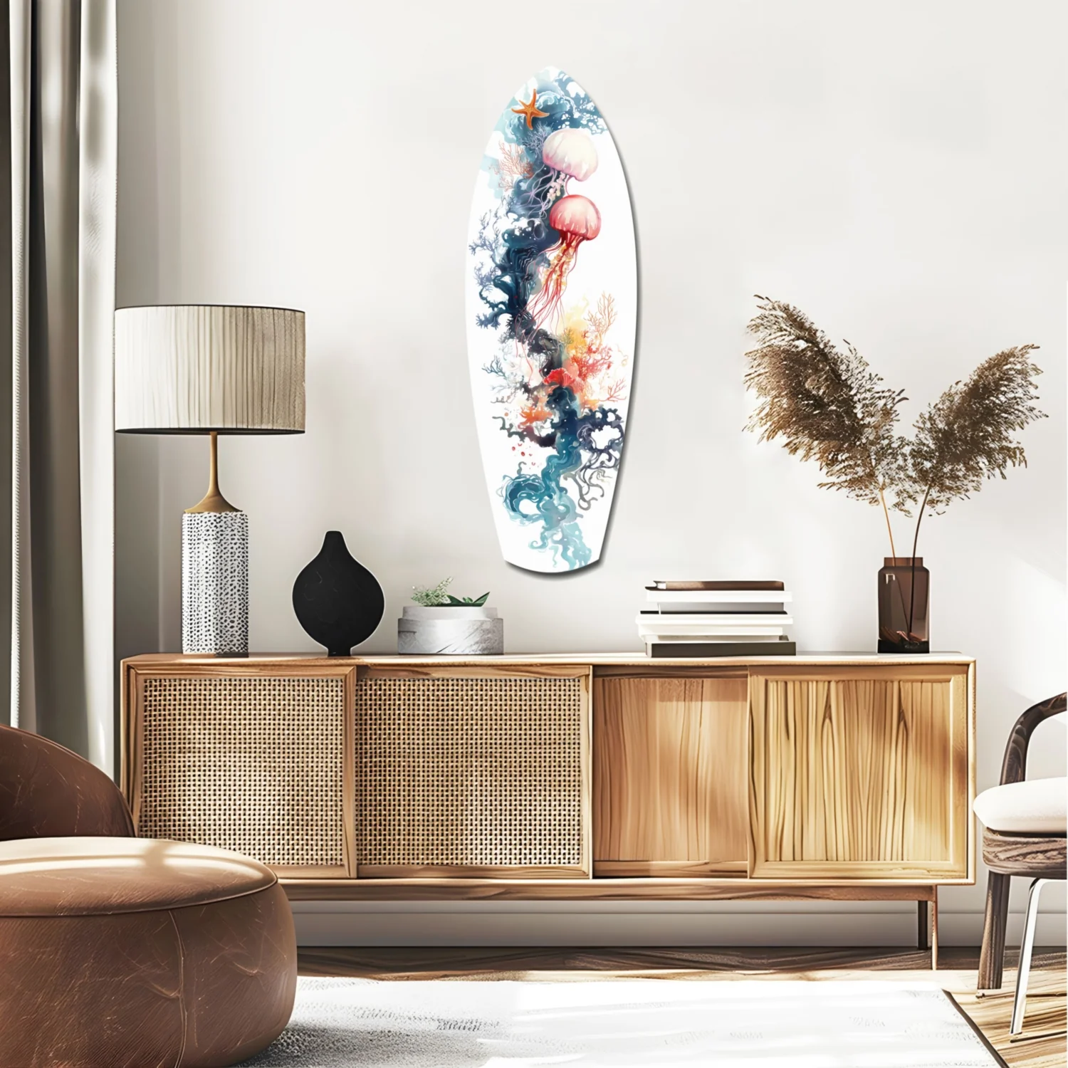 JellyFish Glass Wall Art - Image 2