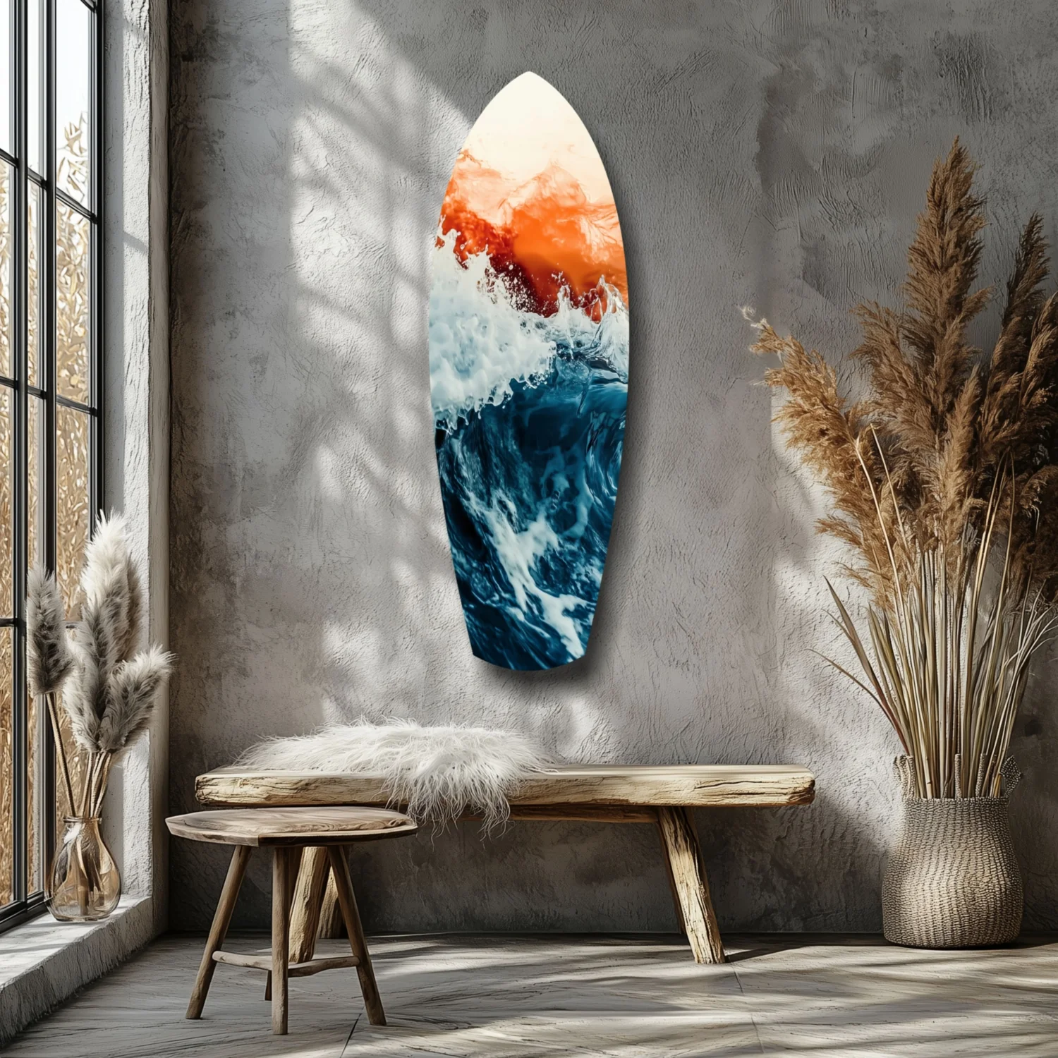 Colors of the Sunset in the Ocean Glass Wall Art - Image 7
