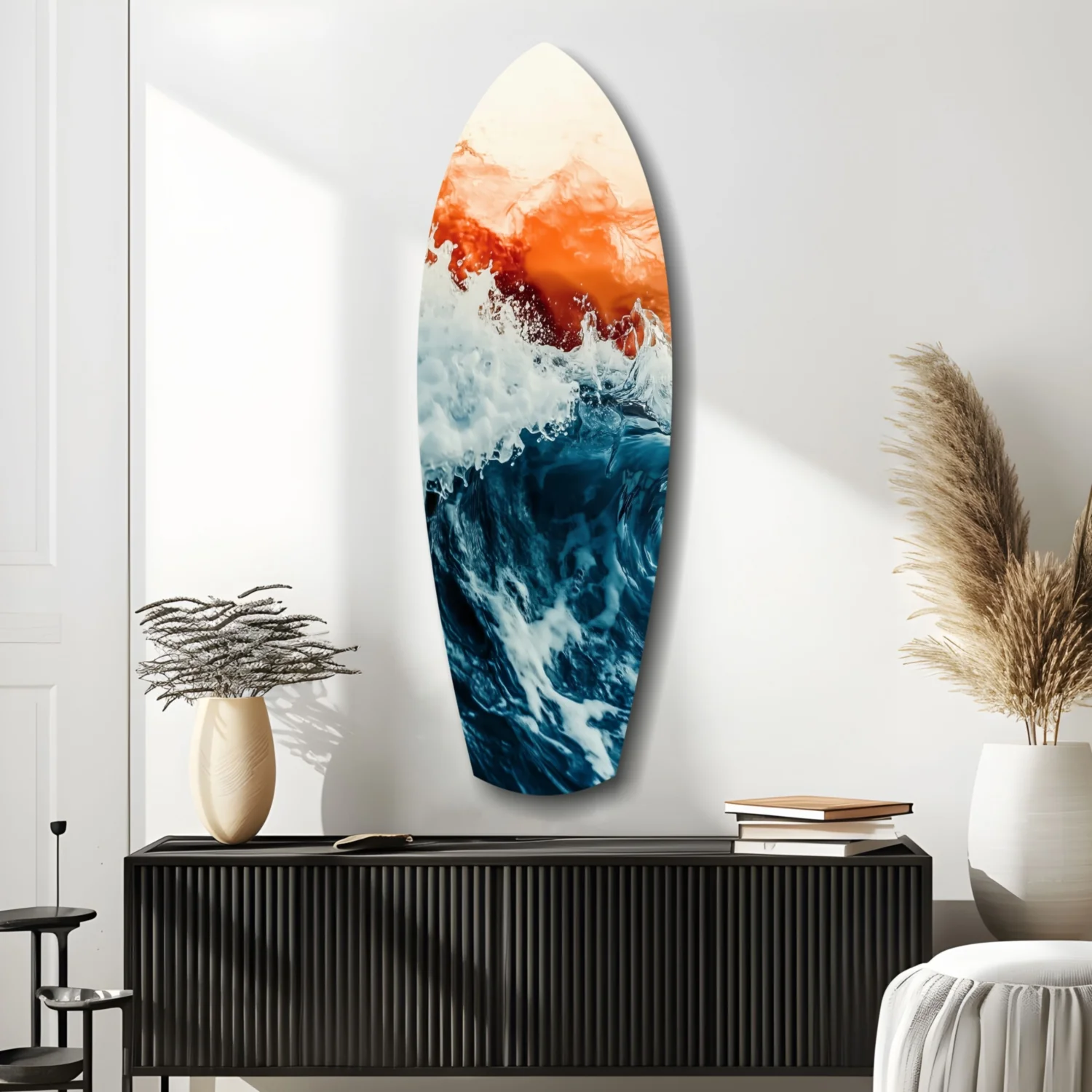 Colors of the Sunset in the Ocean Glass Wall Art - Image 9