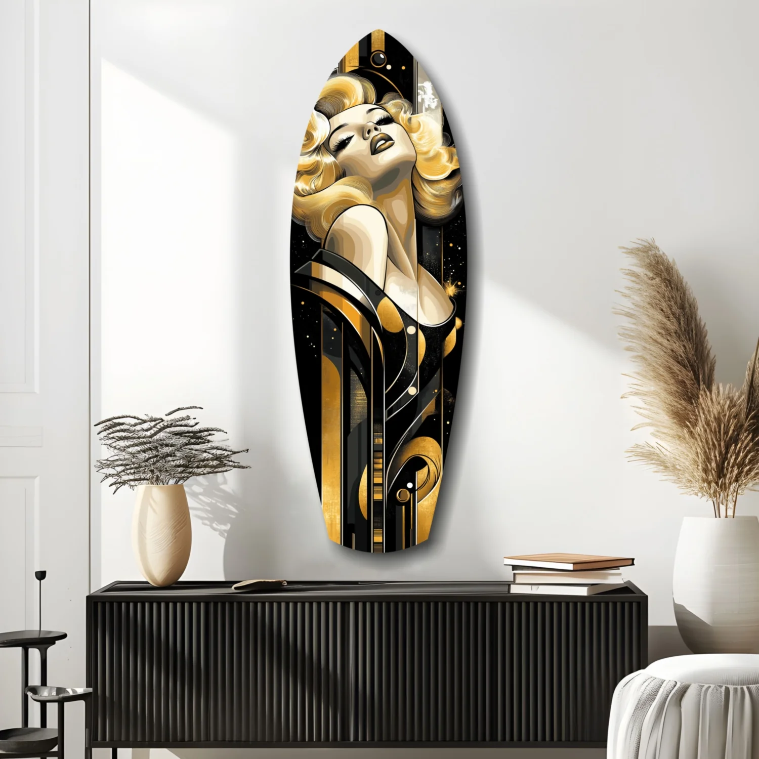 Golden Marilyn Monroe Glass Wall Art - Image 9