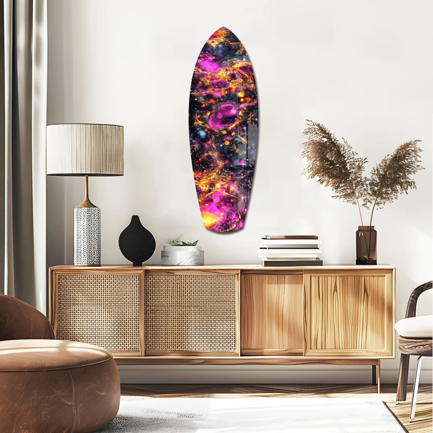 Kinetic Cosmos Glass Wall Art - Image 2