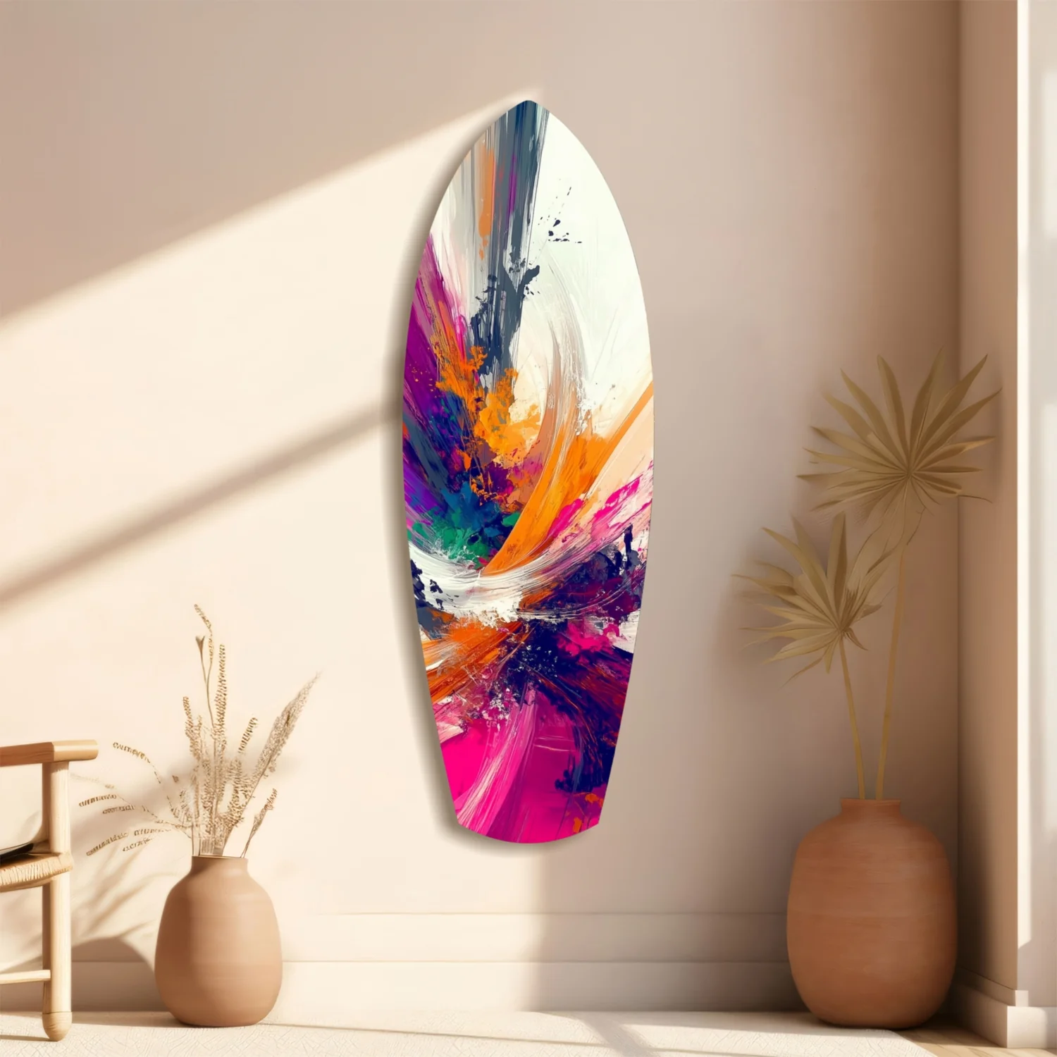 Abstract Paint Brushes Glass Wall Art - Image 10