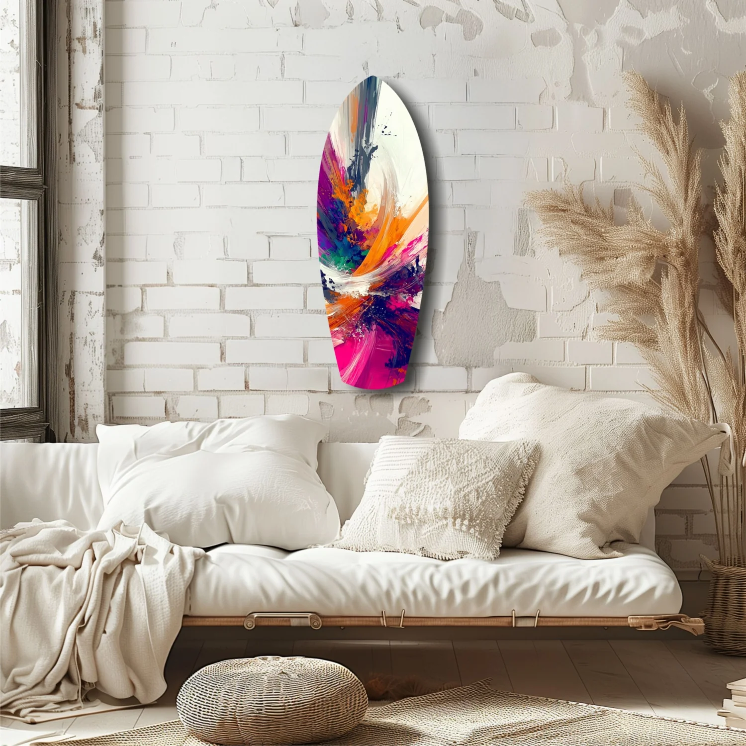 Abstract Paint Brushes Glass Wall Art - Image 6