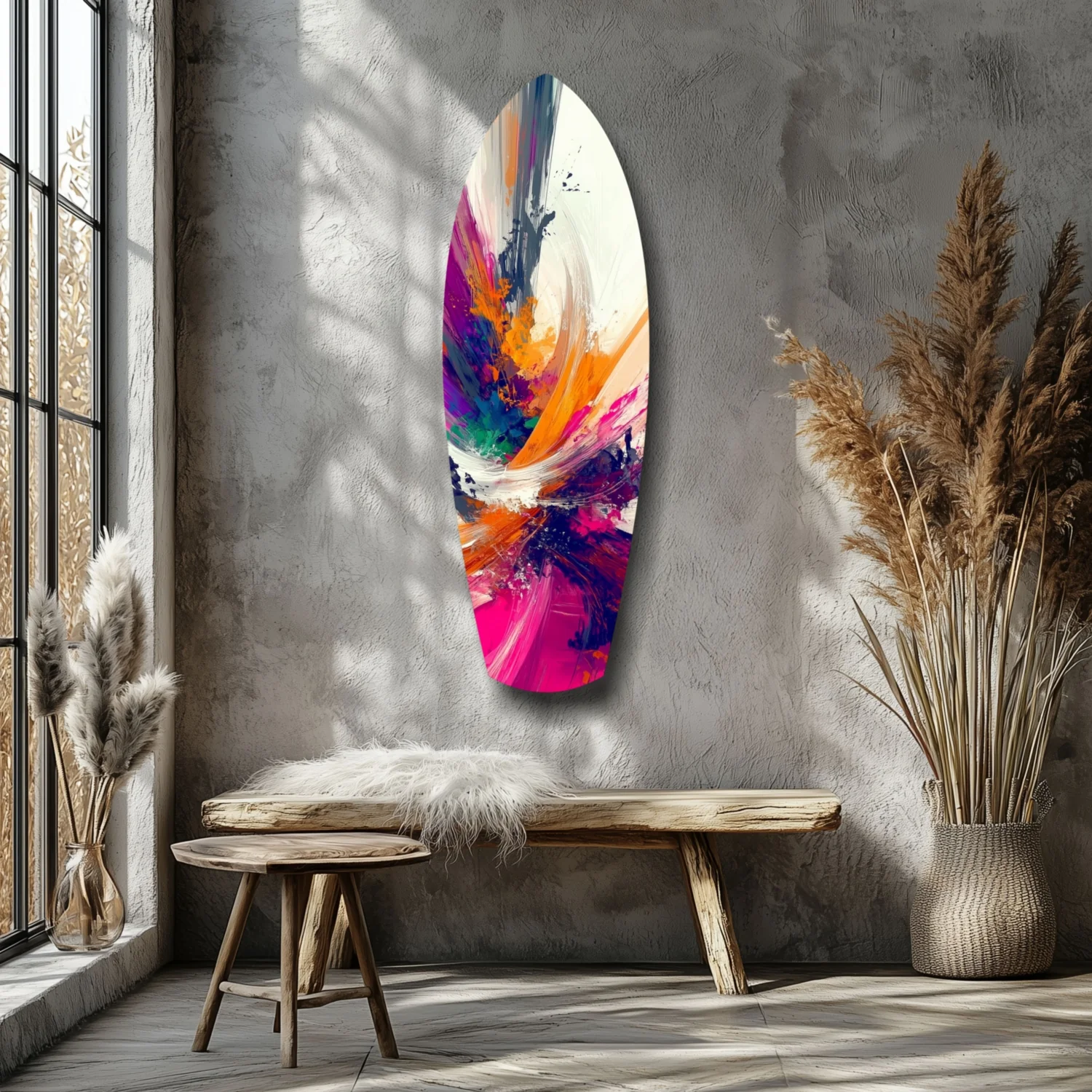 Abstract Paint Brushes Glass Wall Art - Image 7