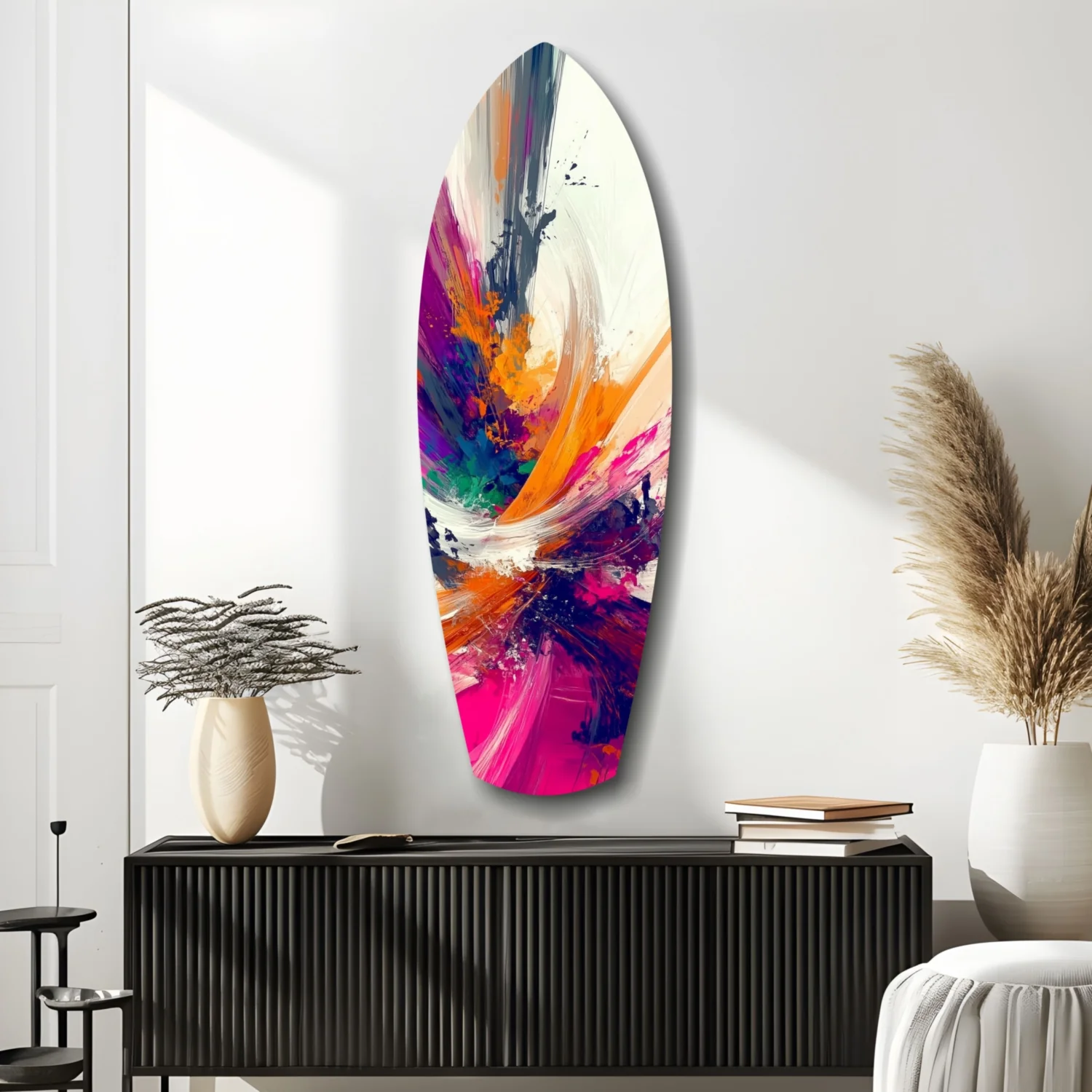 Abstract Paint Brushes Glass Wall Art - Image 9