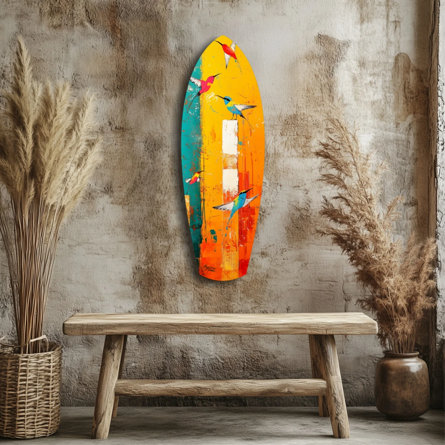 Birds in Colors Glass Wall Art - Image 3