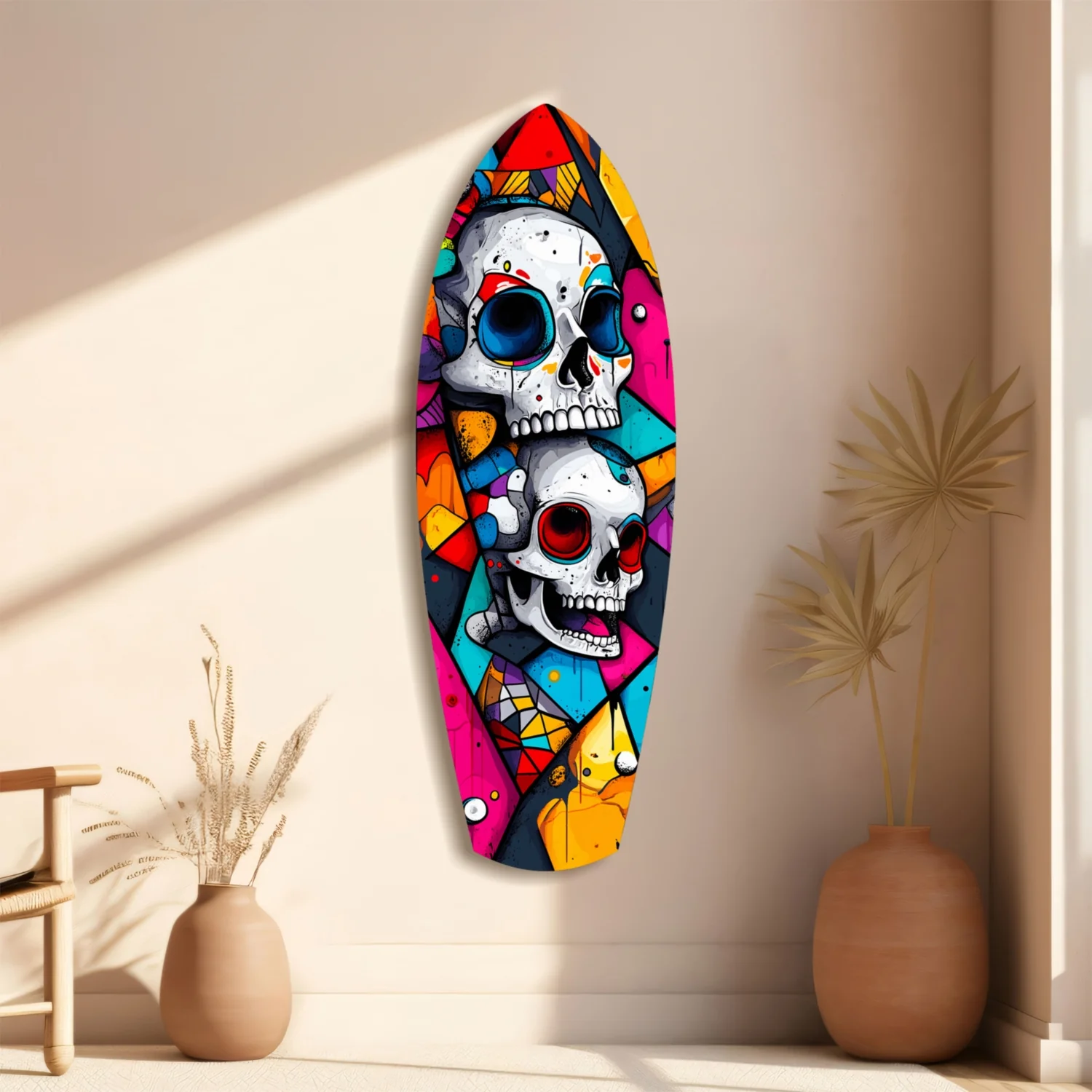 Vintage Skulls Glass Wall Art - Image 10