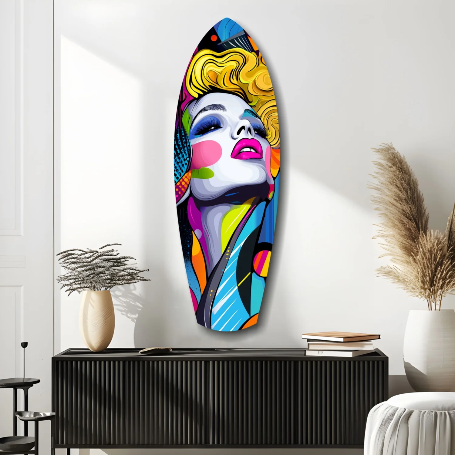 Vintage Woman Glass Wall Art - Image 9