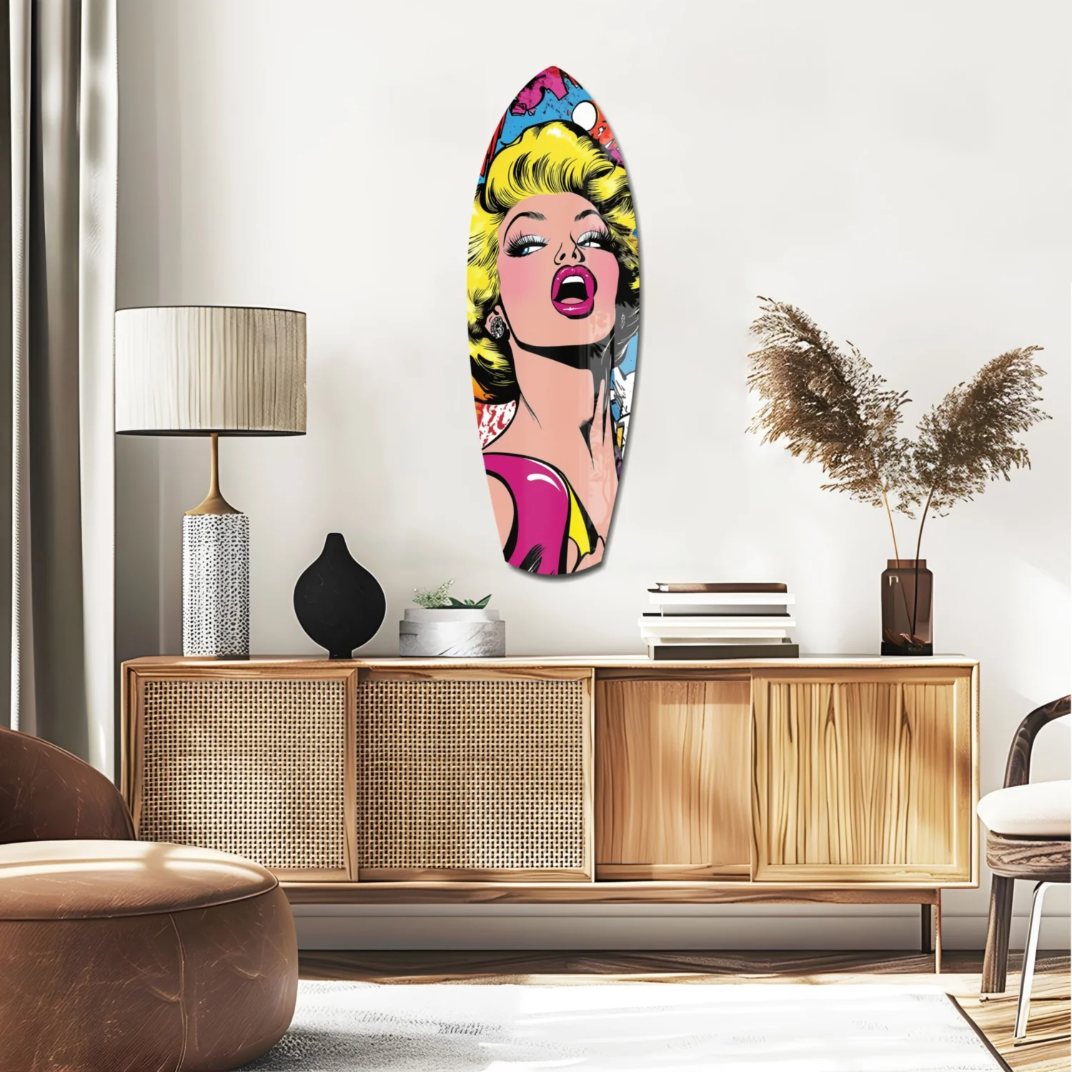 Marilyn Monroe Popart Glass Wall Art - Image 2