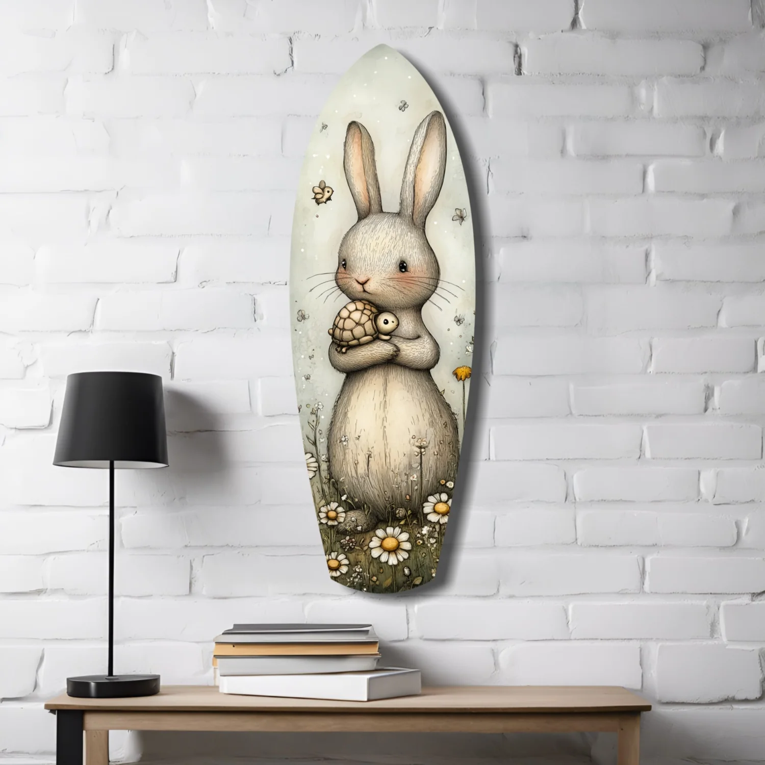 Cute Rabbit Glass Wall Art - Image 4