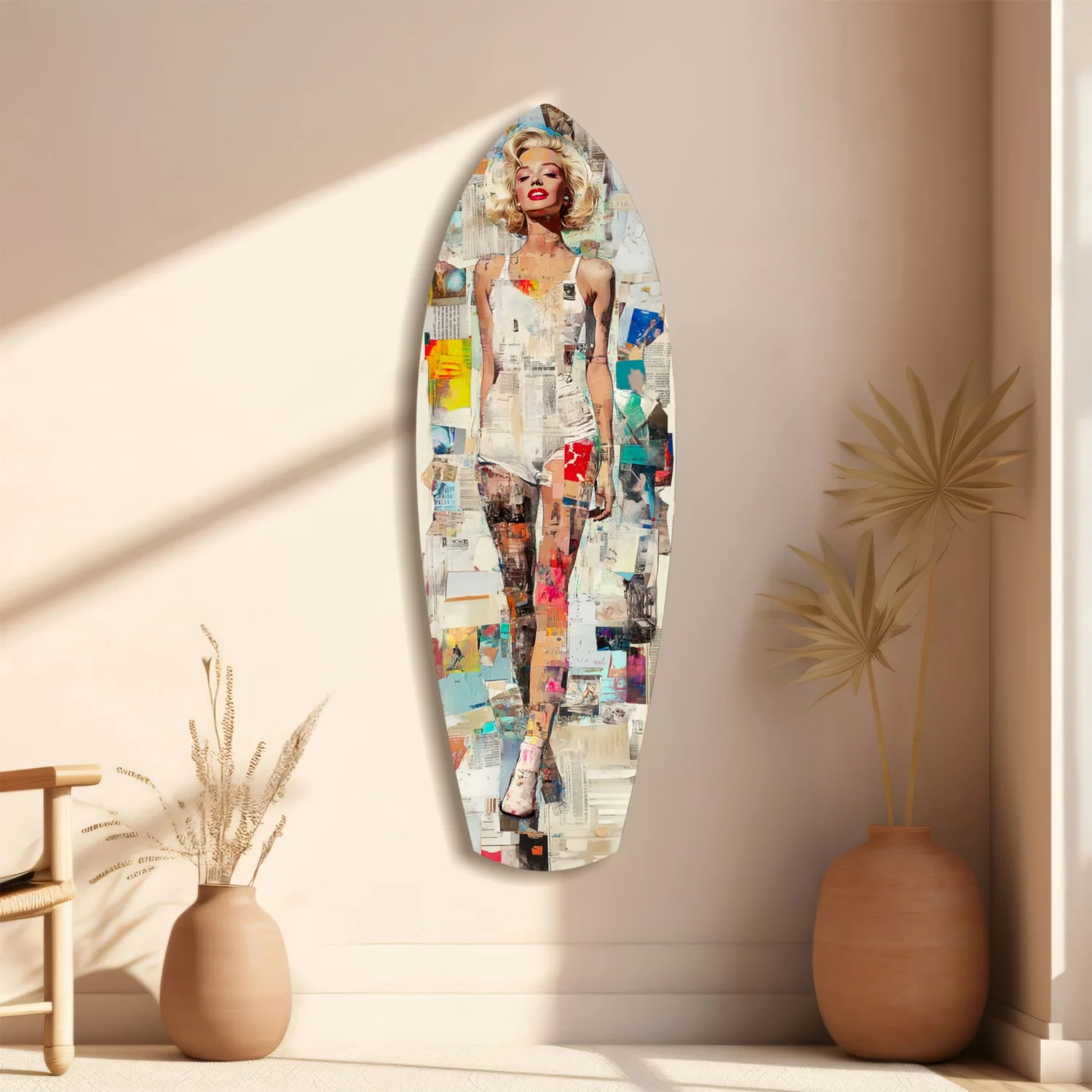 Marilyn in Vintage Swim Suit Glass Wall Art - Image 10