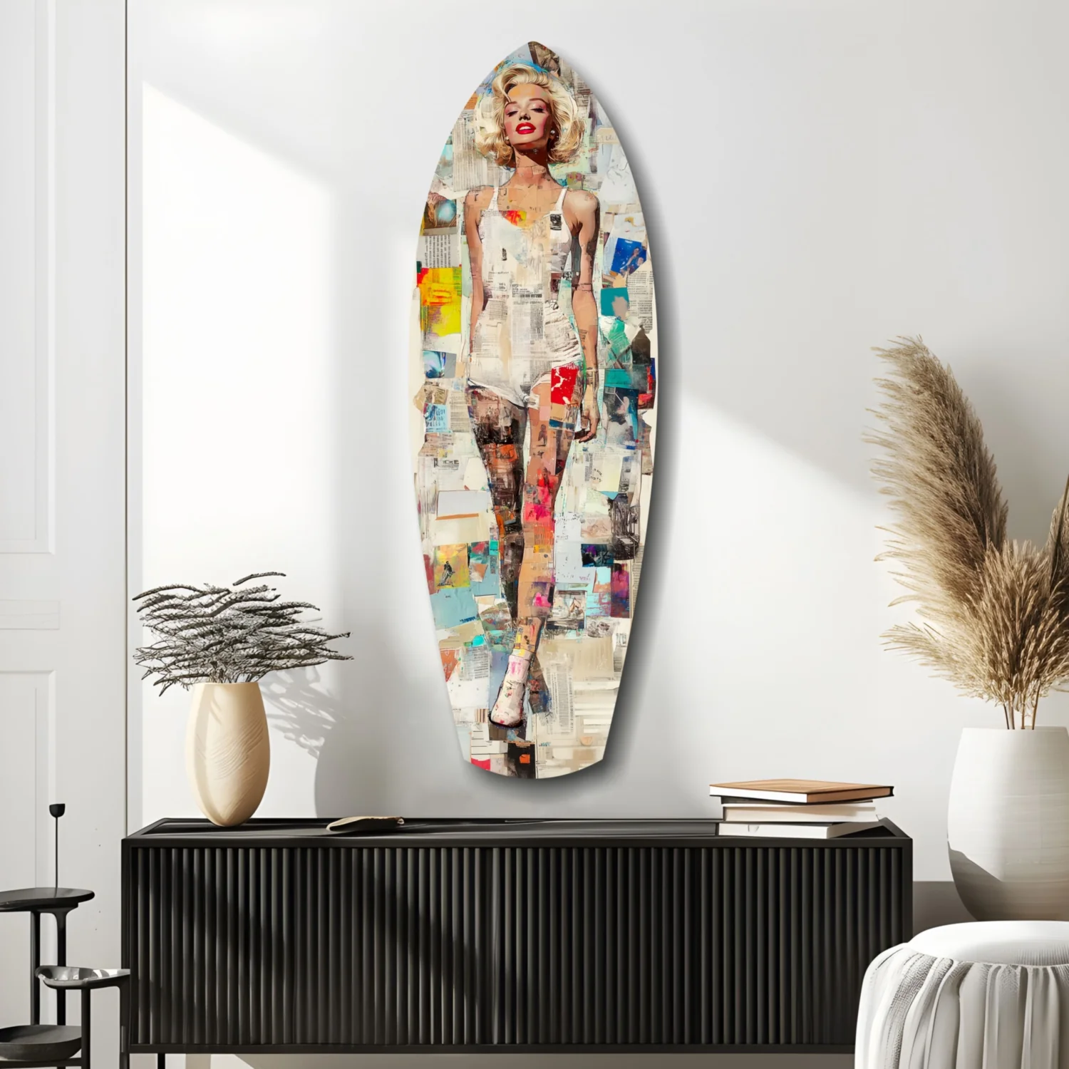 Marilyn in Vintage Swim Suit Glass Wall Art - Image 9