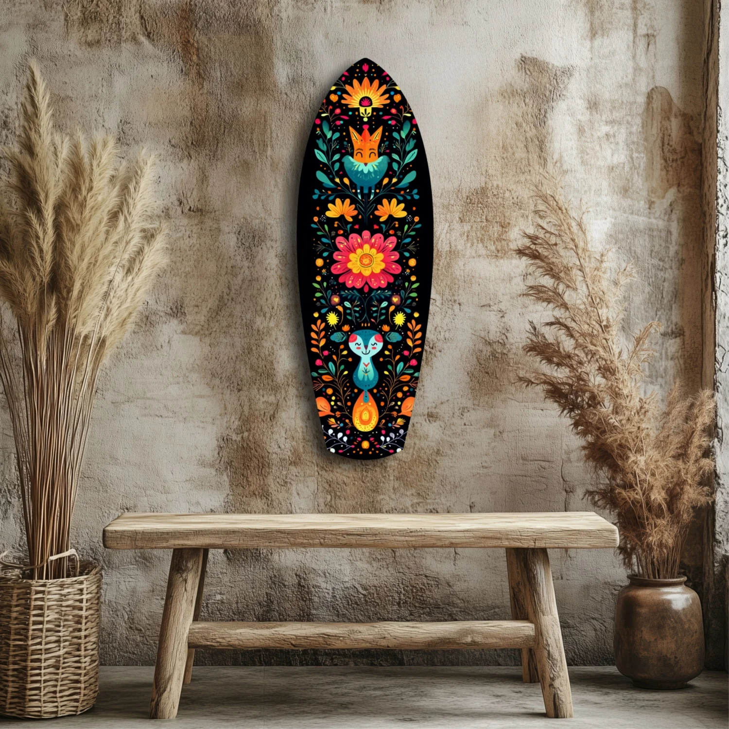 Fox and Rabbit Glass Wall Art - Image 3