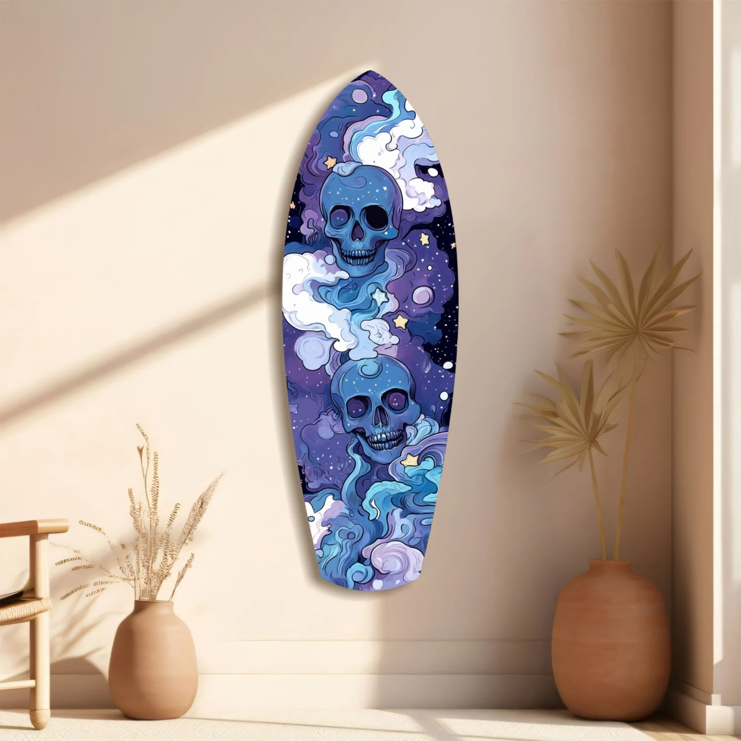 Midnight Skull Nocturnal Shadows Glass Wall Art - Image 10