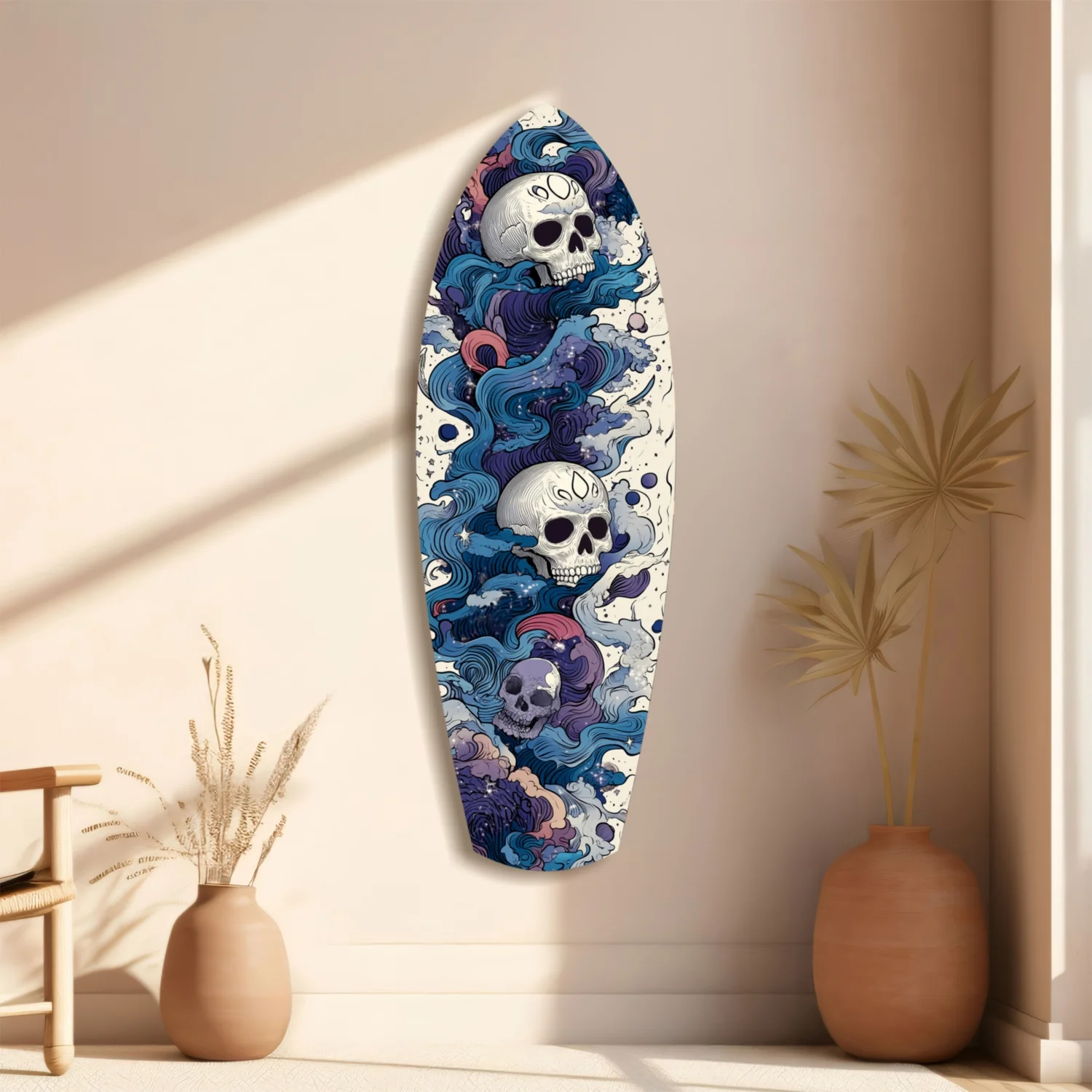 Midnight Skull Nocturnal Shadows Glass Wall Art - Image 10