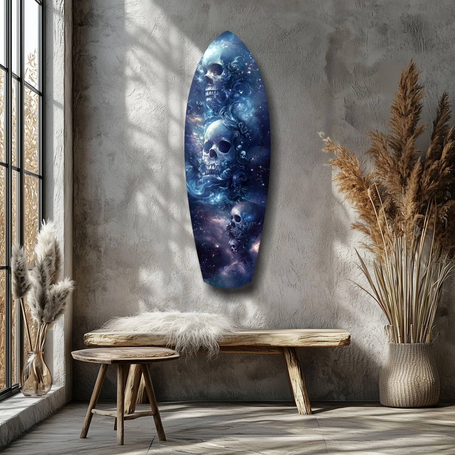 Midnight Skull Nocturnal Shadows Glass Wall Art - Image 7