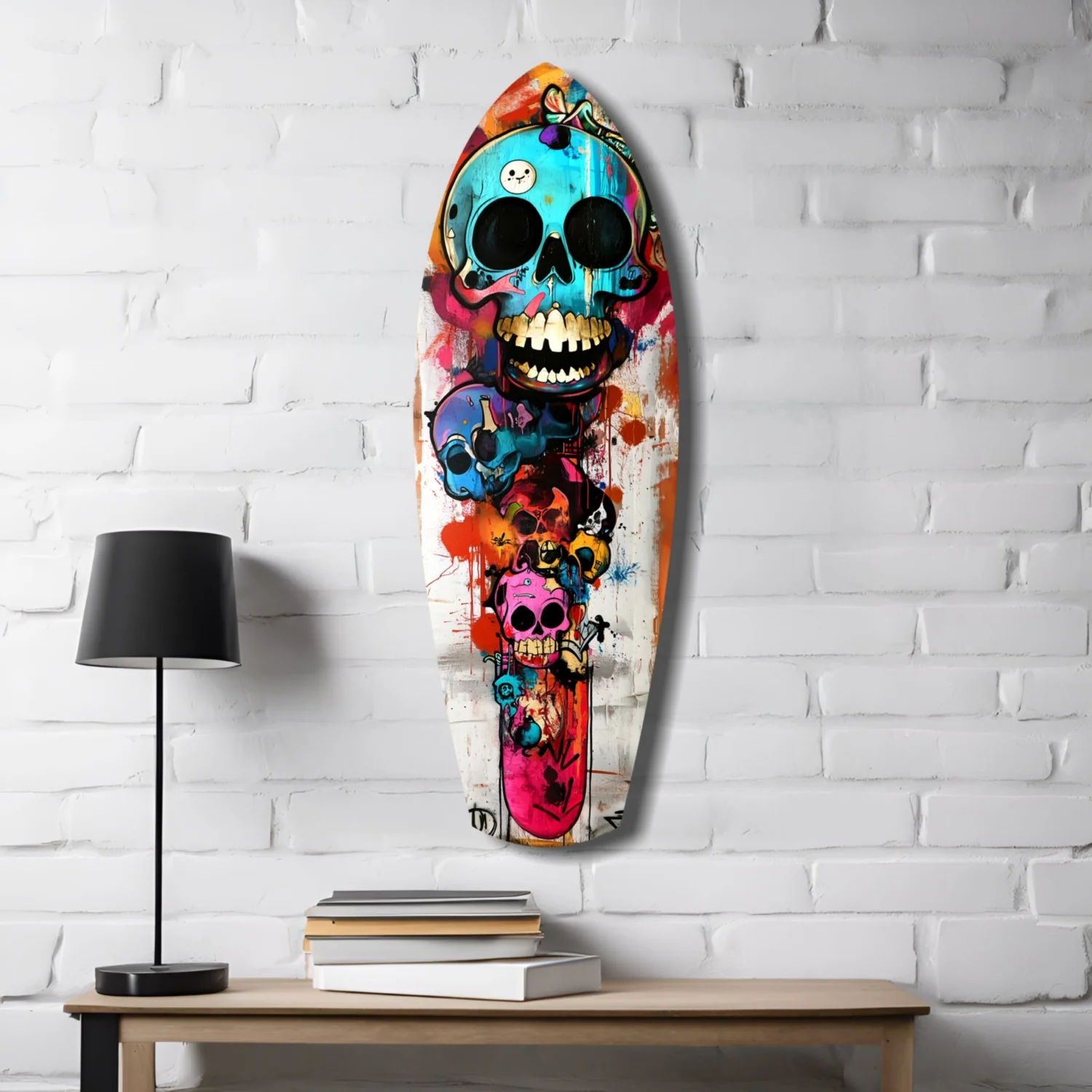 Street Soul Graffiti Skulls Glass Wall Art - Image 4