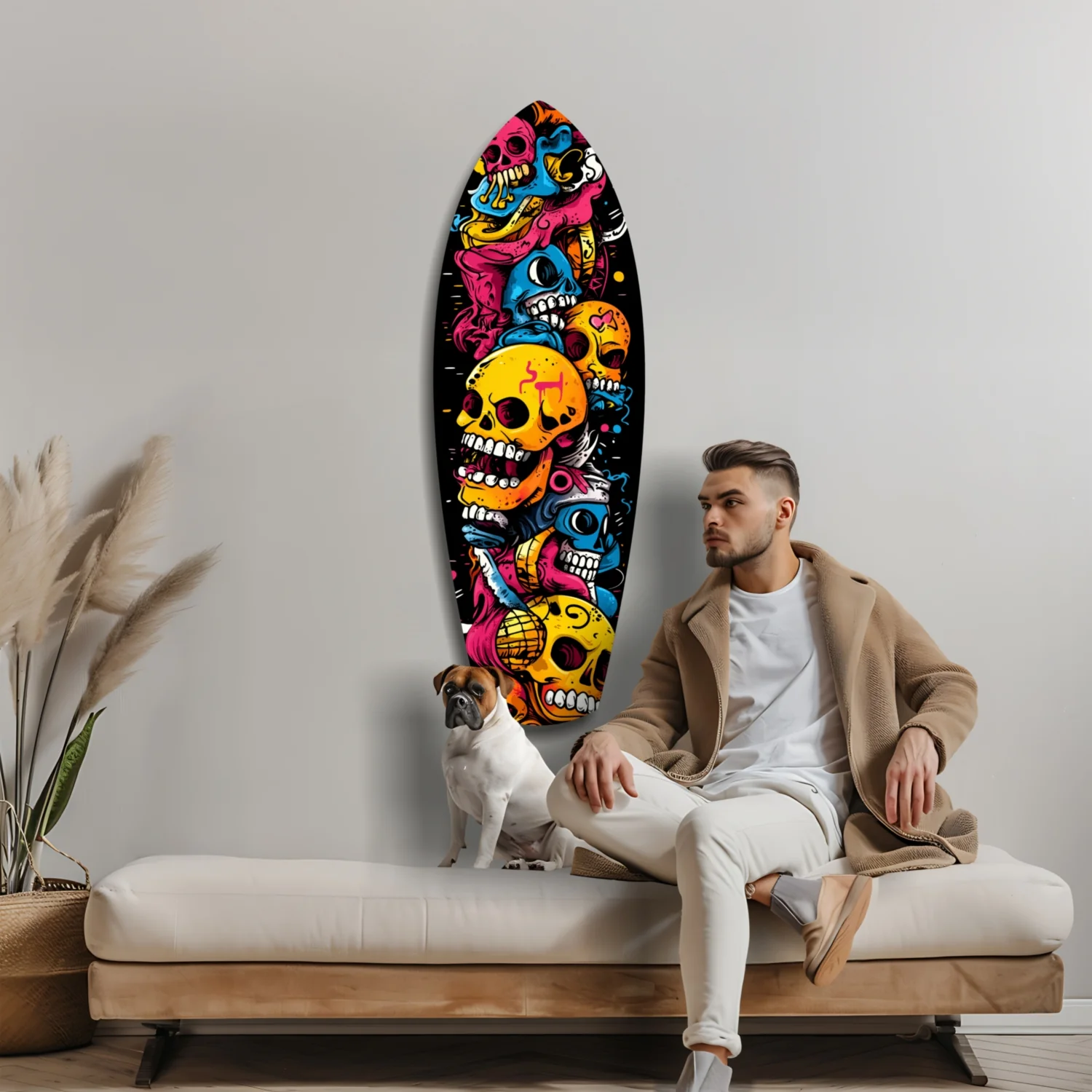 Street Soul Graffiti Skulls Glass Wall Art - Image 8