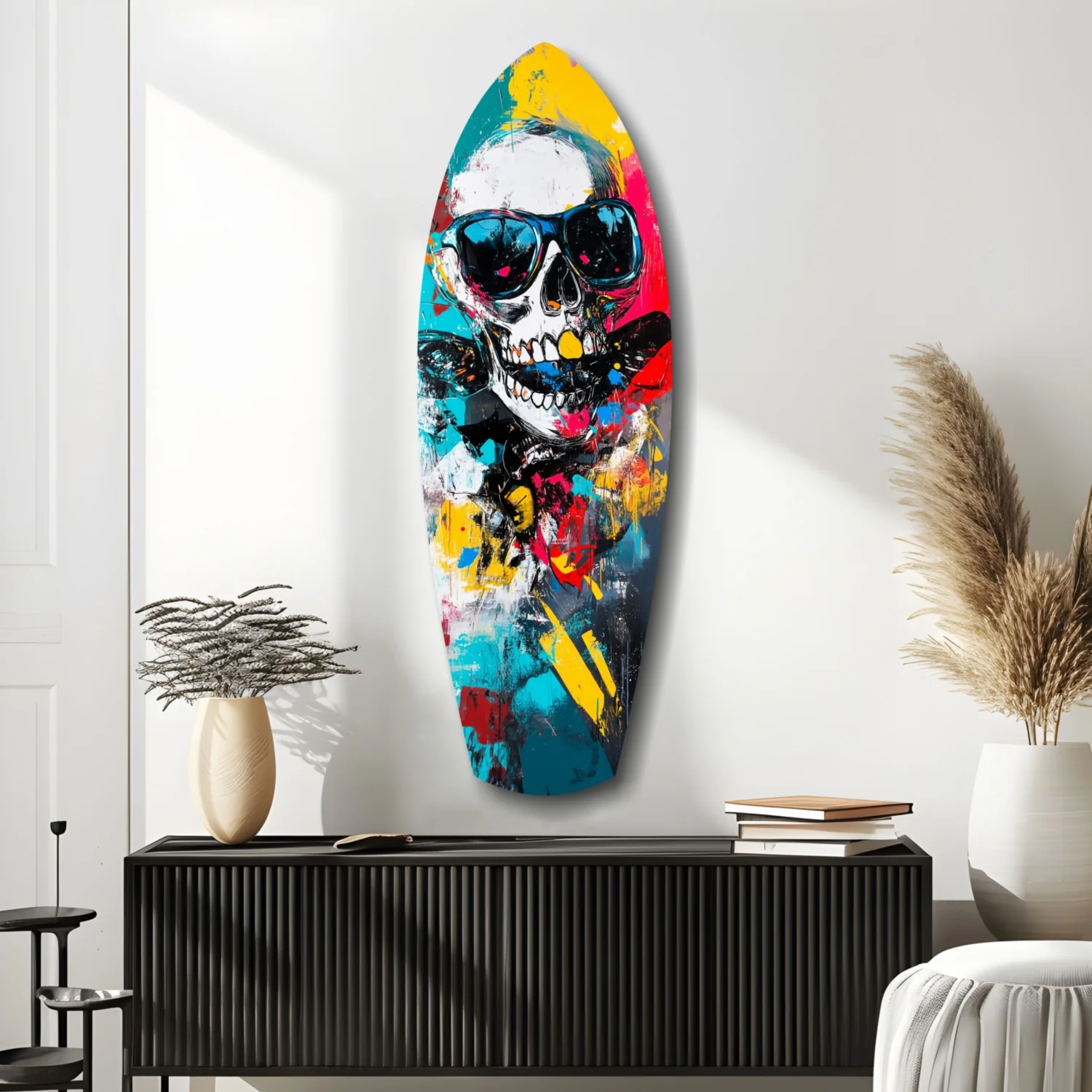Street Soul Graffiti Skulls Glass Wall Art - Image 9
