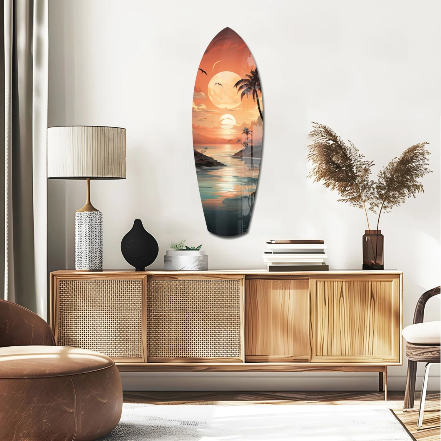 Sunset Dreams in the Ocean Glass Wall Art - Image 2
