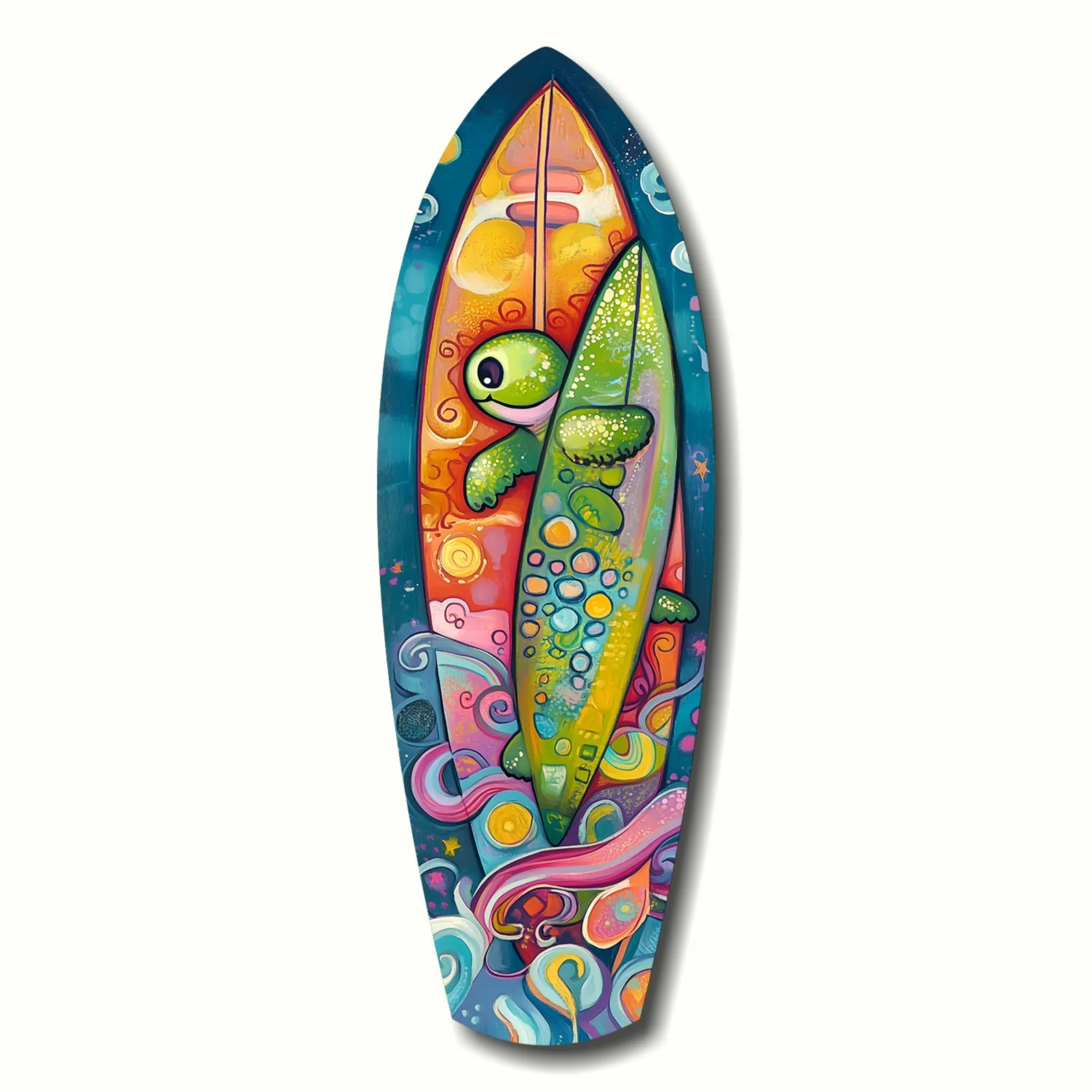 Surfer Caretta Glass Wall Art